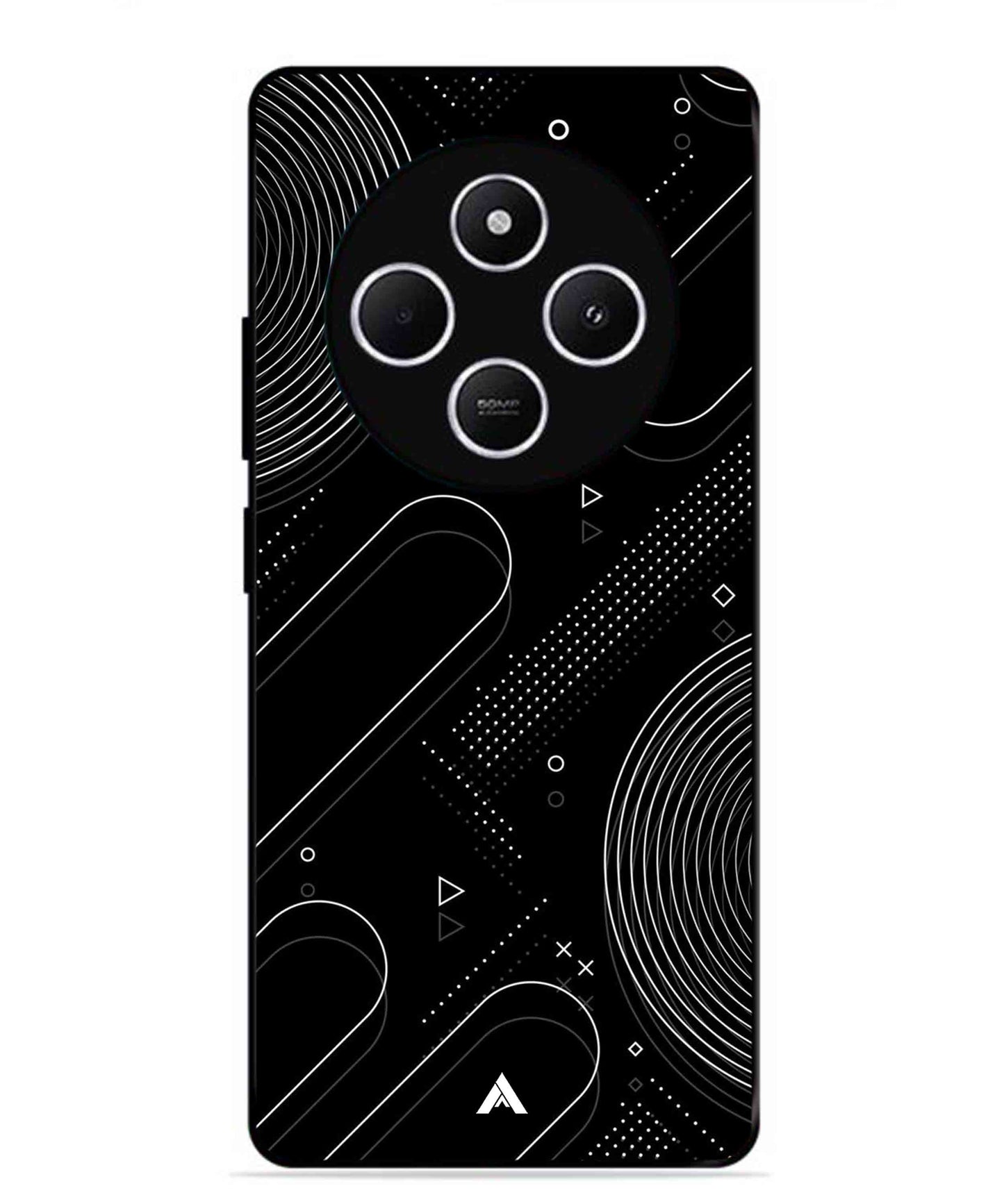 Stripe Pattern 17 Metal Back Cover Phone Case for Xiaomi Redmi 14C