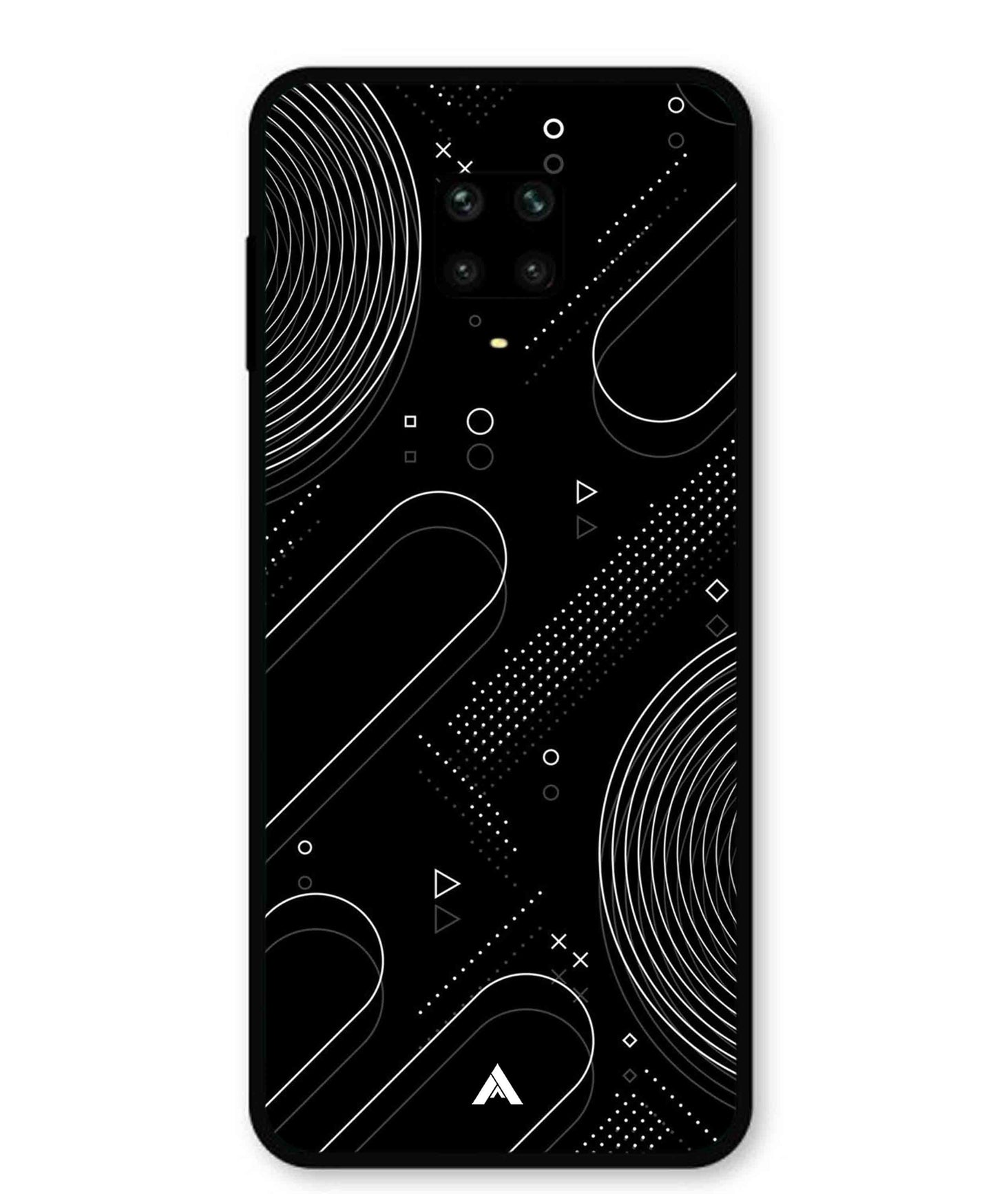 Stripe Pattern 17 Metal Back Cover Phone Case for Xiaomi Redmi Note 9 Pro