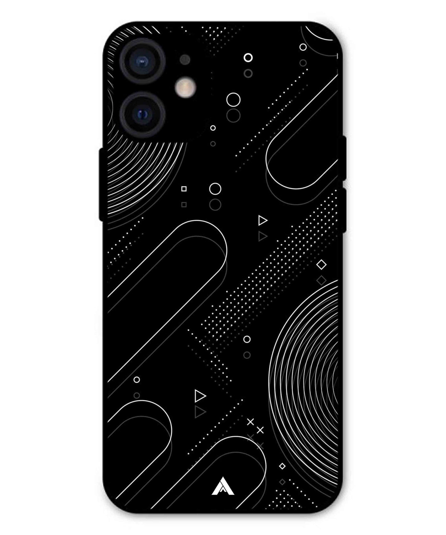 Stripe Pattern 17 Metal Back Cover Phone Case for iPhone 13 Mini