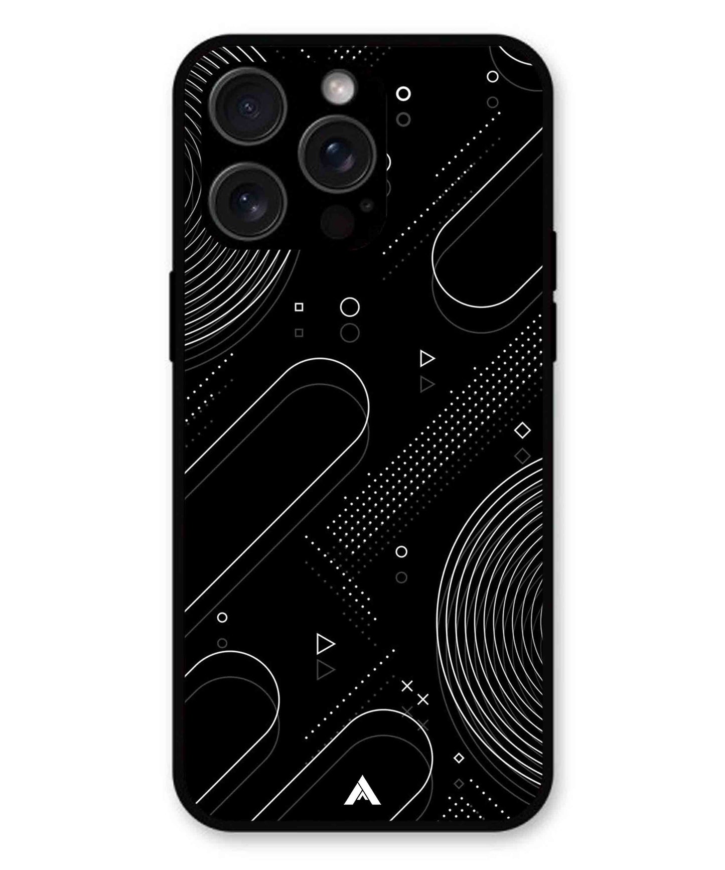Stripe Pattern 17 Metal Back Cover Phone Case for iPhone 13 Pro Max