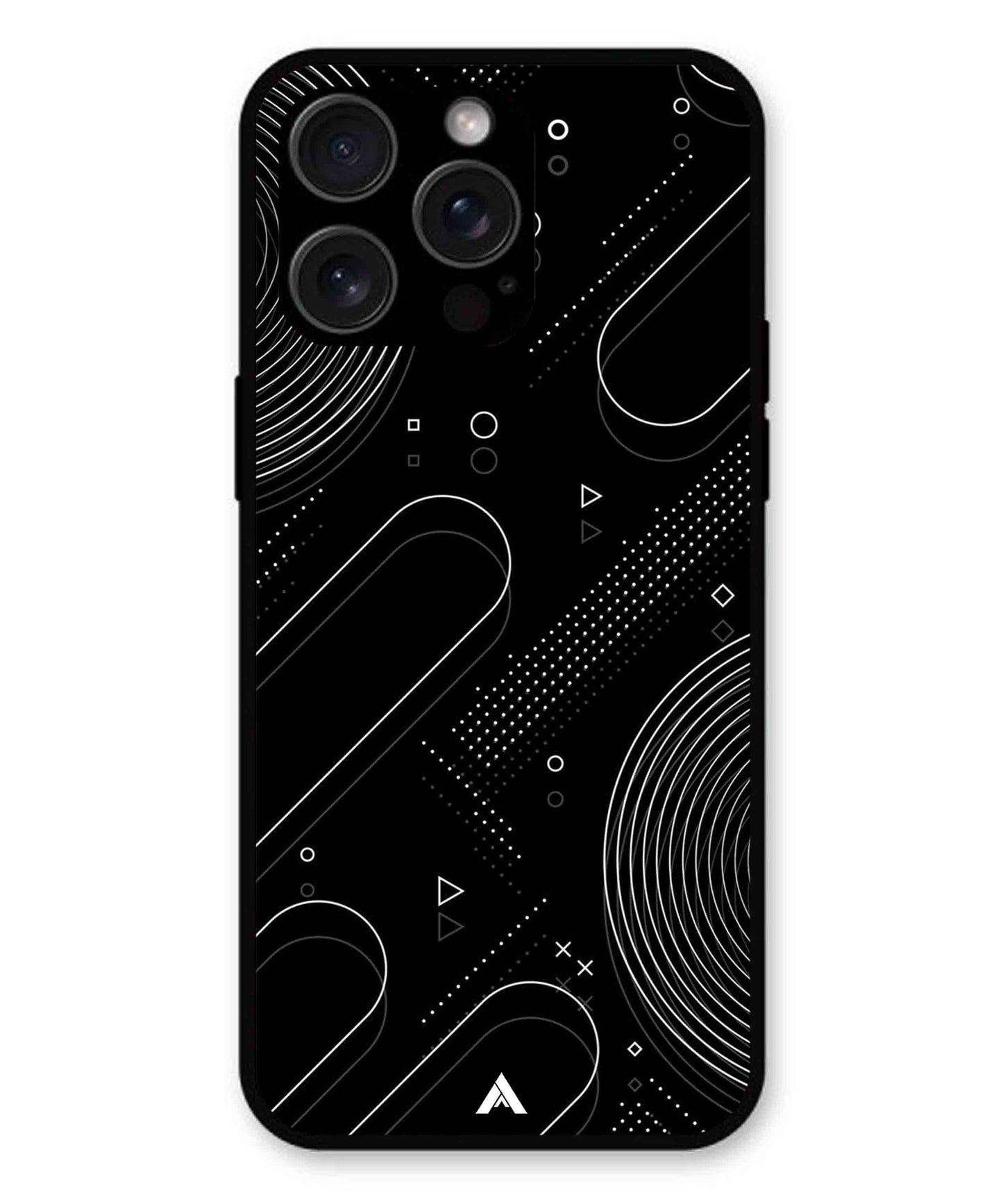 Stripe Pattern 17 Metal Back Cover Phone Case for iPhone 14 Pro Max