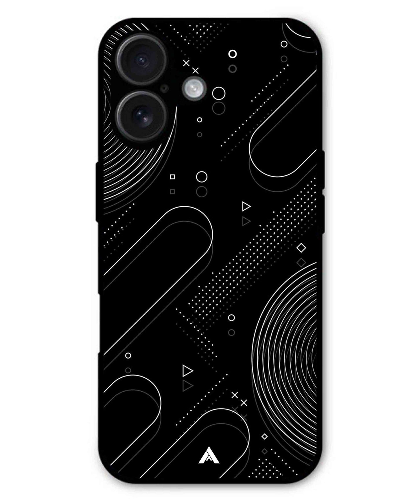 Stripe Pattern 17 Metal Back Cover Phone Case for iPhone 16 Plus