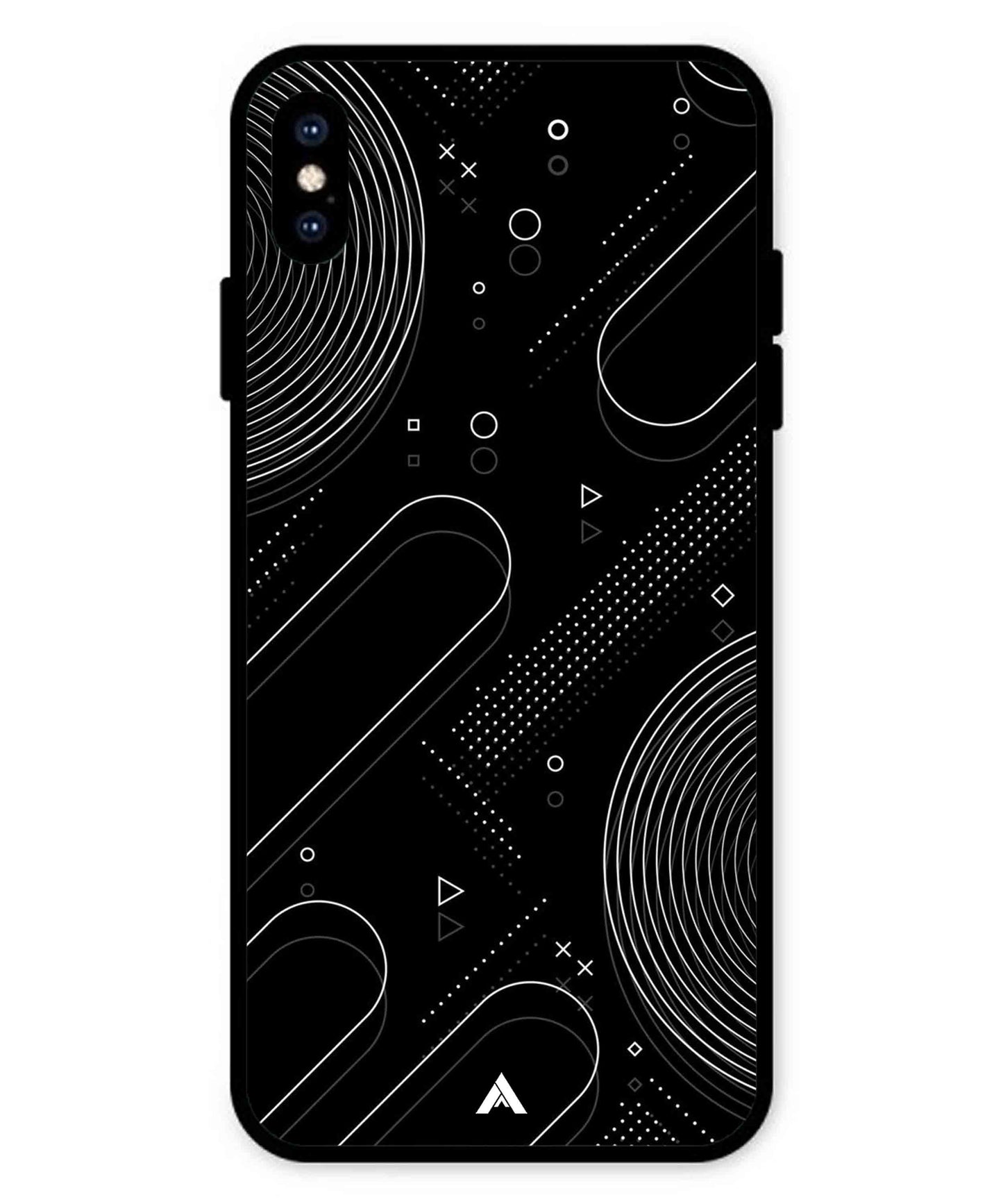 Stripe Pattern 17 Metal Back Cover Phone Case for iPhone Xs Max