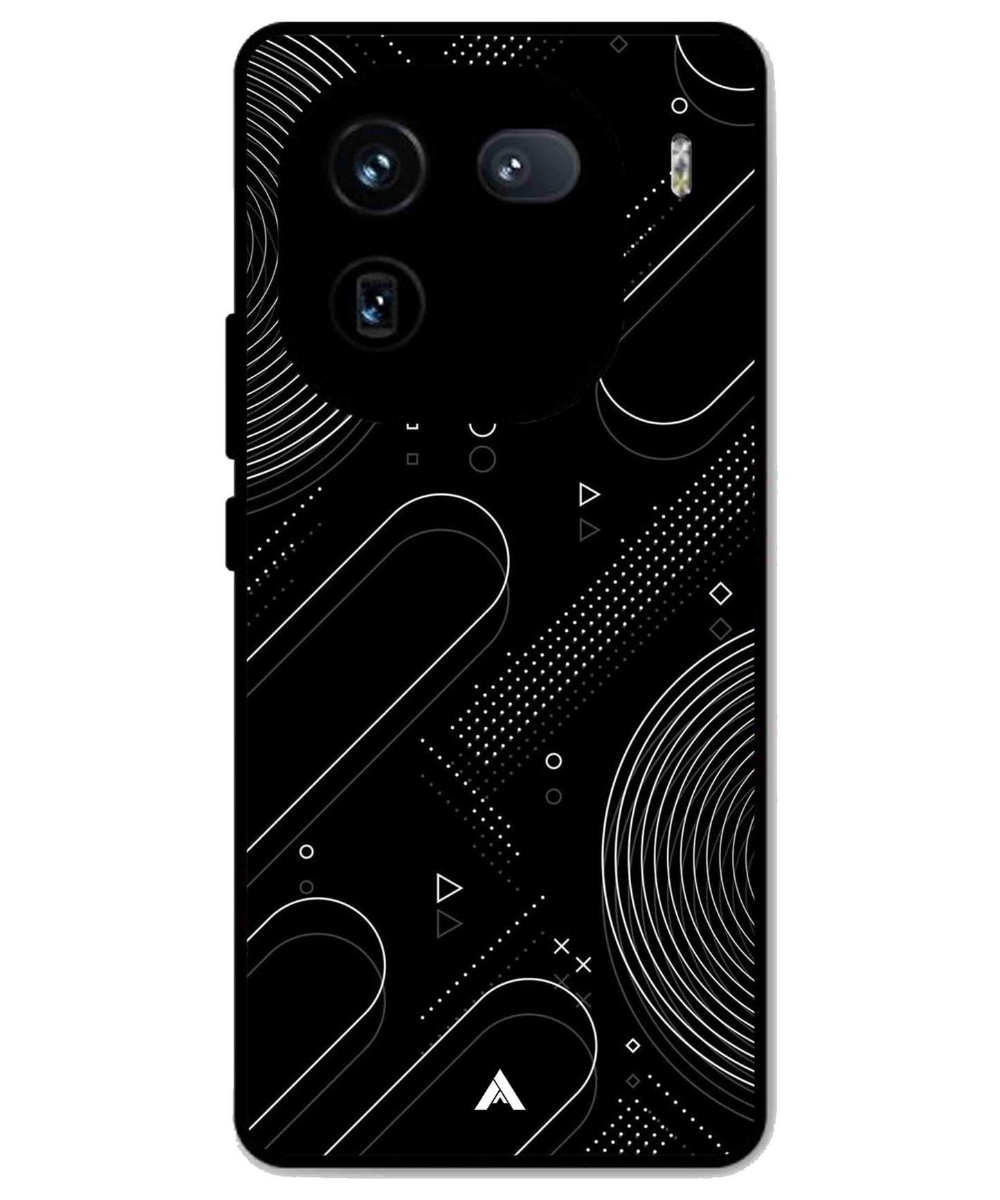 Stripe Pattern 17 Metal Back Cover Phone Case for iQOO 12
