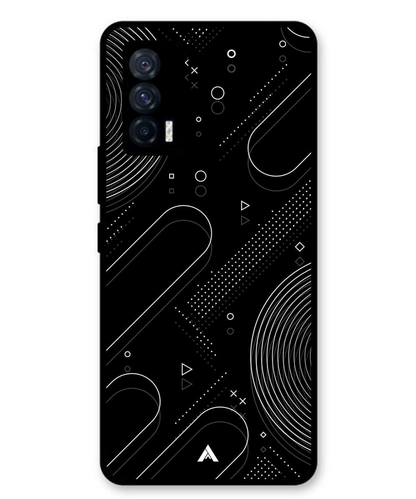 Stripe Pattern 17 Metal Back Cover Phone Case for iQOO 7