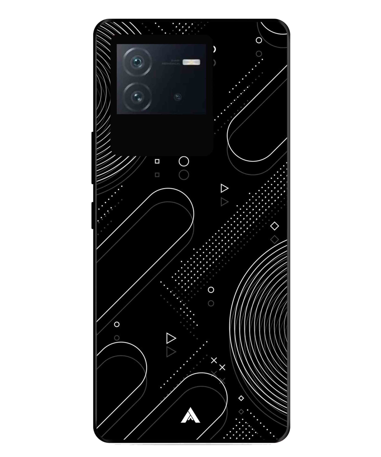 Stripe Pattern 17 Metal Back Cover Phone Case for iQOO Neo 6