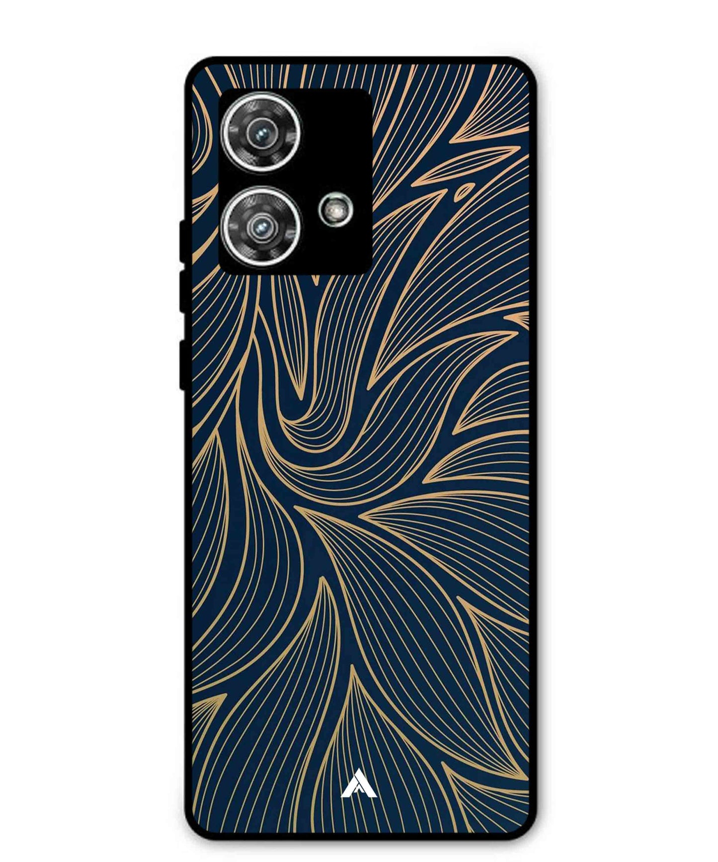 Stripe Pattern 18 Metal Back Cover Phone Case for Moto Edge 40 Neo