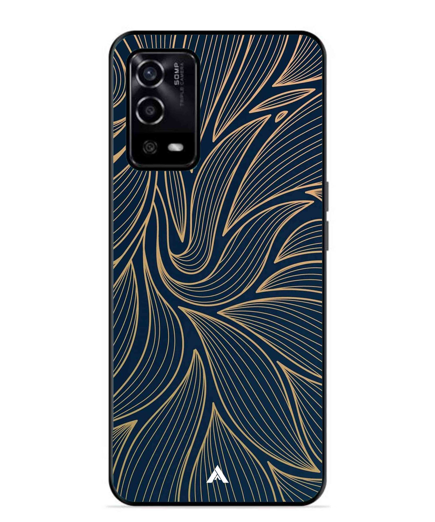 Stripe Pattern 18 Metal Back Cover Phone Case for Oppo A53s