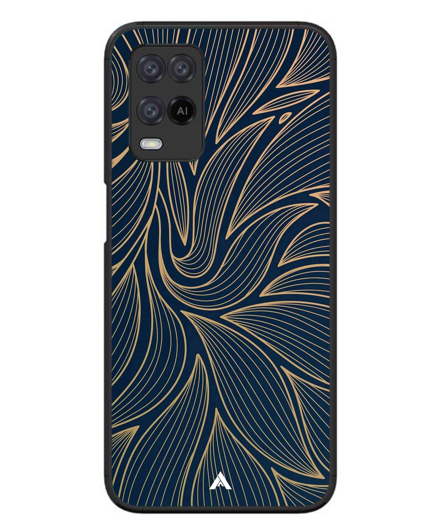 Stripe Pattern 18 Metal Back Cover Phone Case for Oppo A74