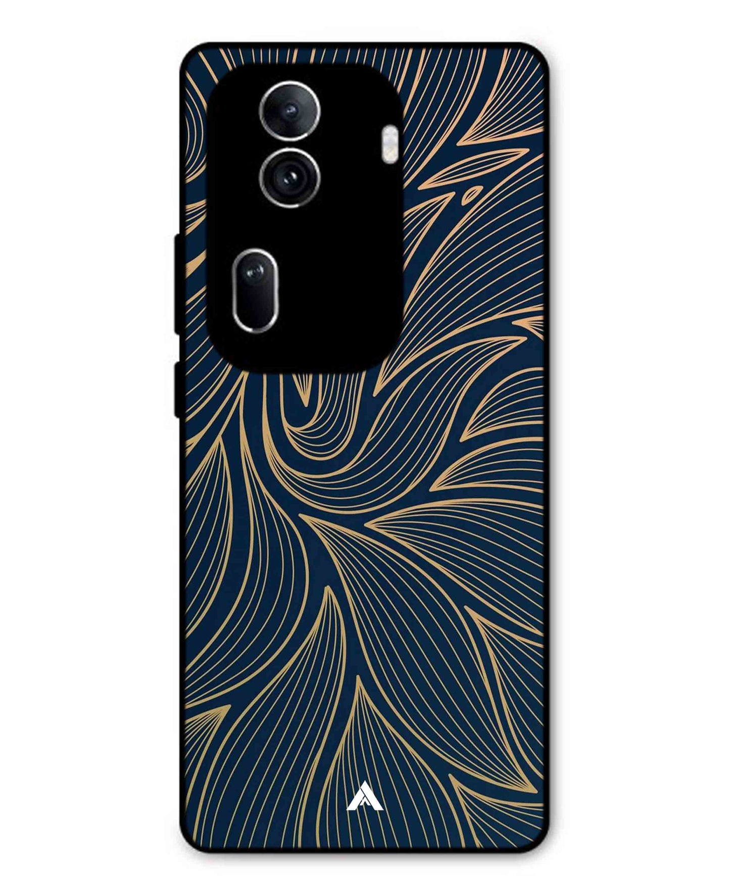 Stripe Pattern 18 Metal Back Cover Phone Case for Oppo Reno 11 Pro