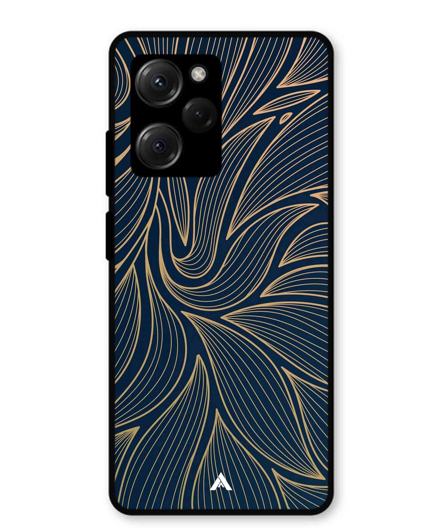 Stripe Pattern 18 Metal Back Cover Phone Case for Poco X5 Pro