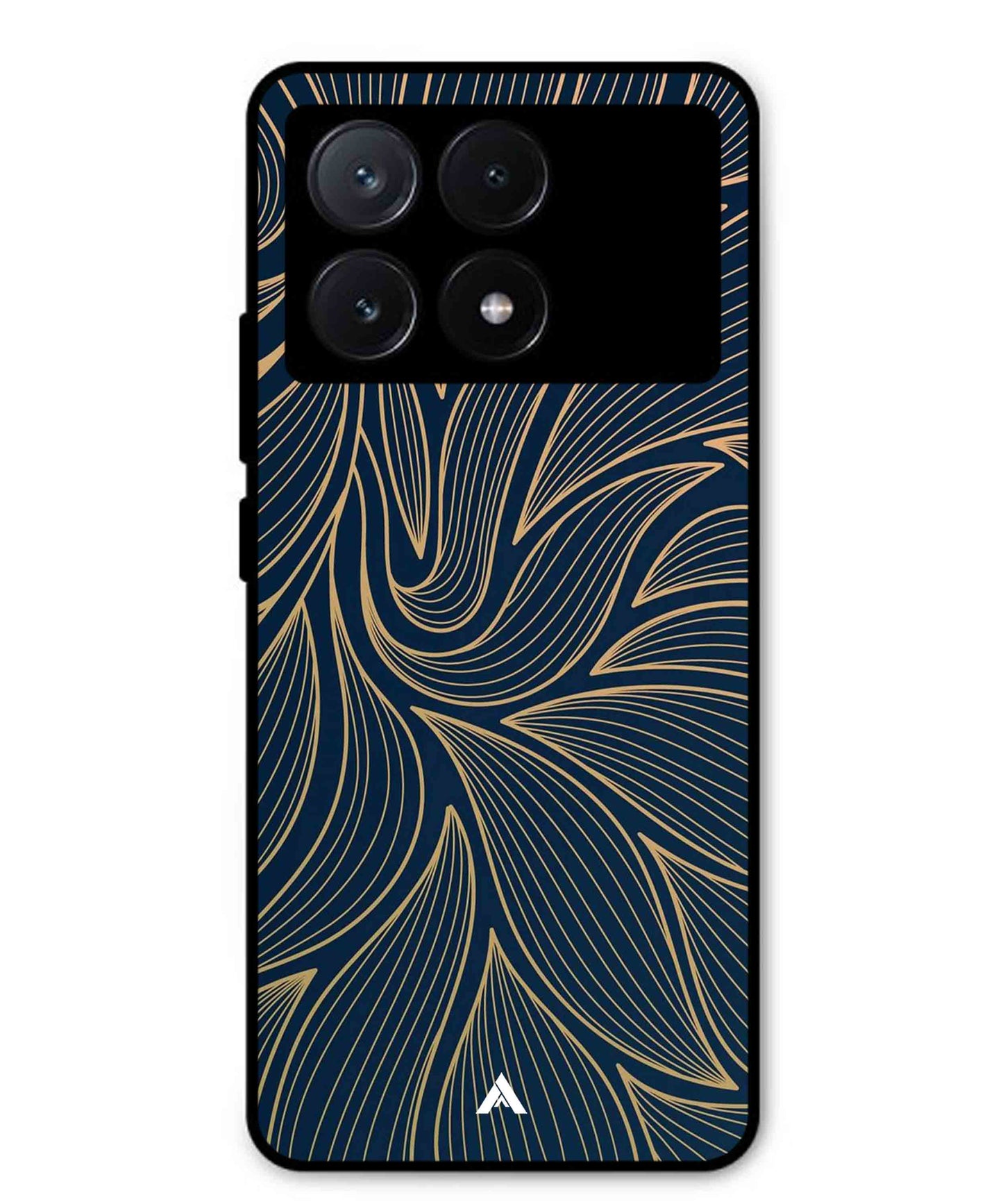 Stripe Pattern 18 Metal Back Cover Phone Case for Poco X6 Pro
