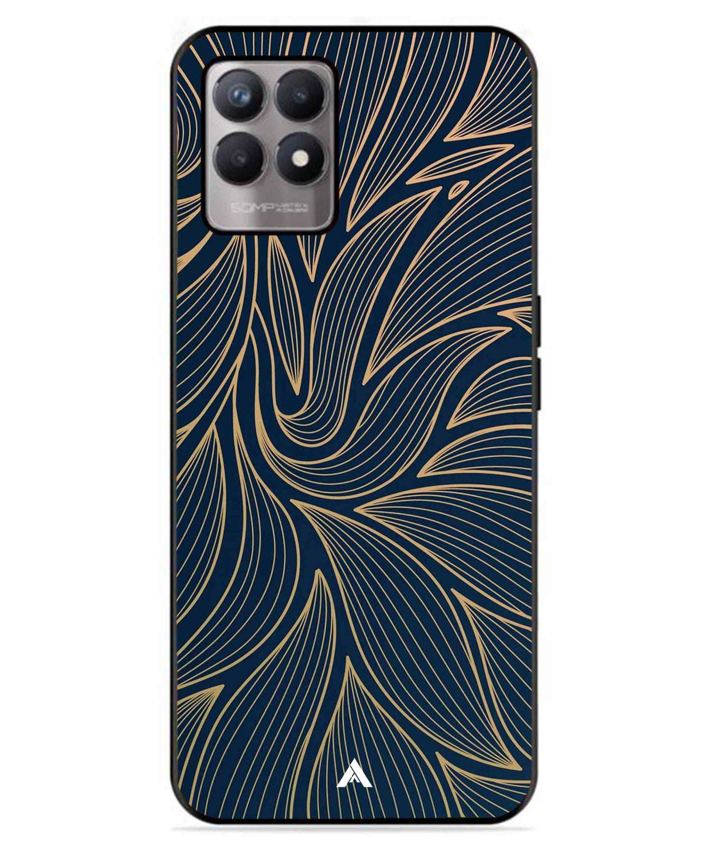 Stripe Pattern 18 Metal Back Cover Phone Case for Realme 8 Pro