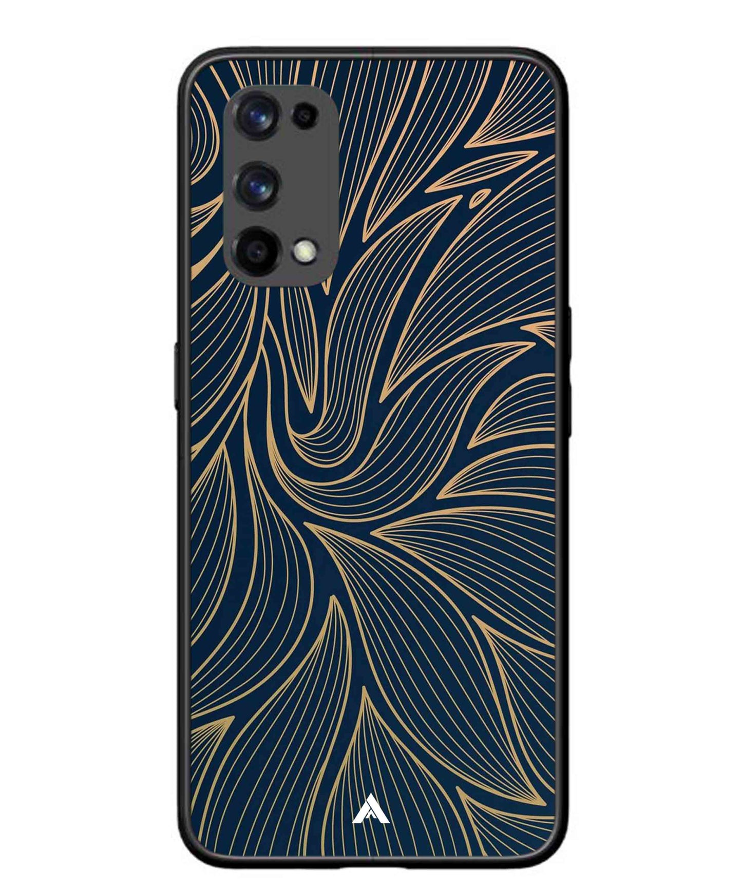 Stripe Pattern 18 Metal Back Cover Phone Case for Realme X7 Pro