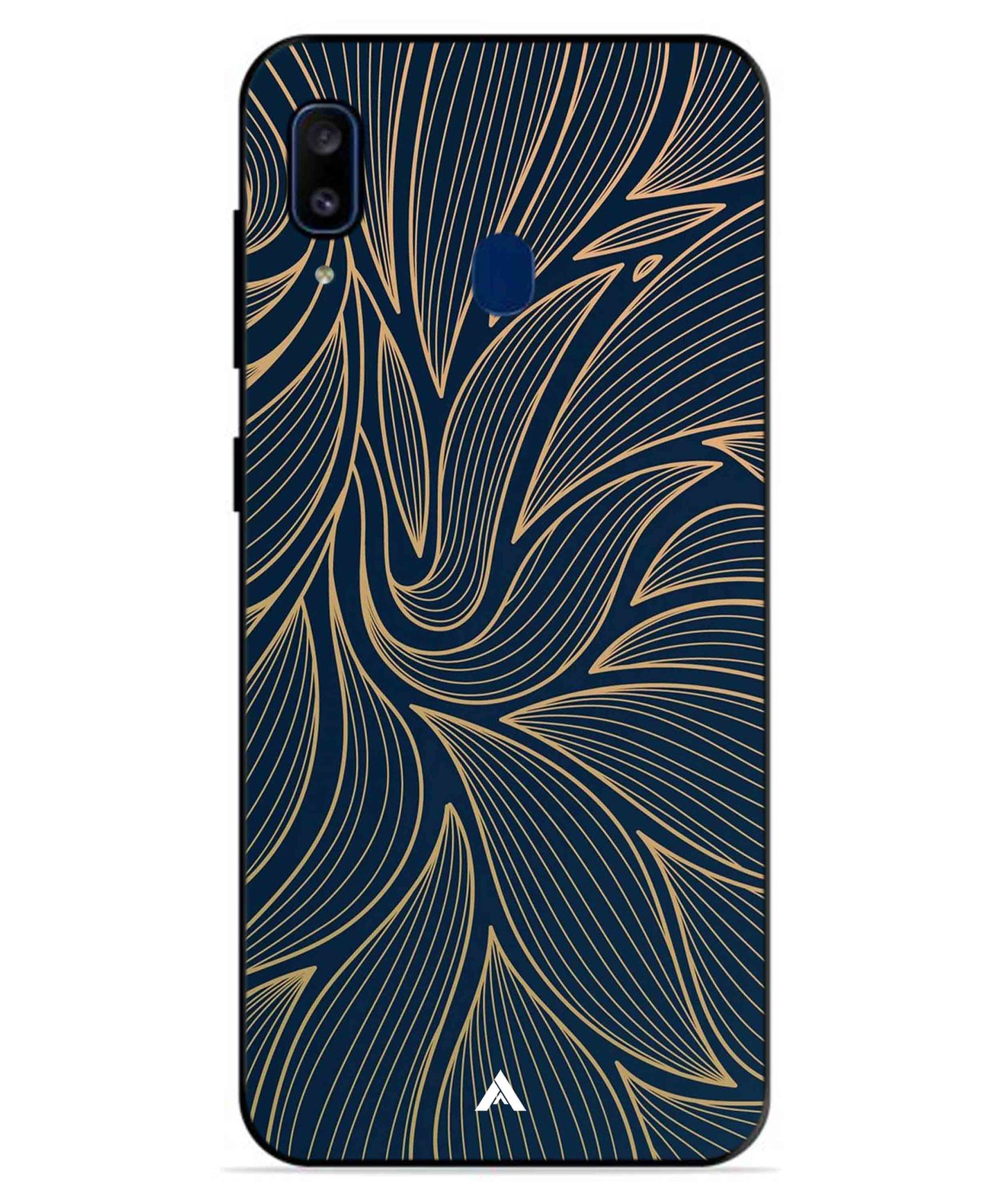 Stripe Pattern 18 Metal Back Cover Phone Case for Samsung Galaxy A20