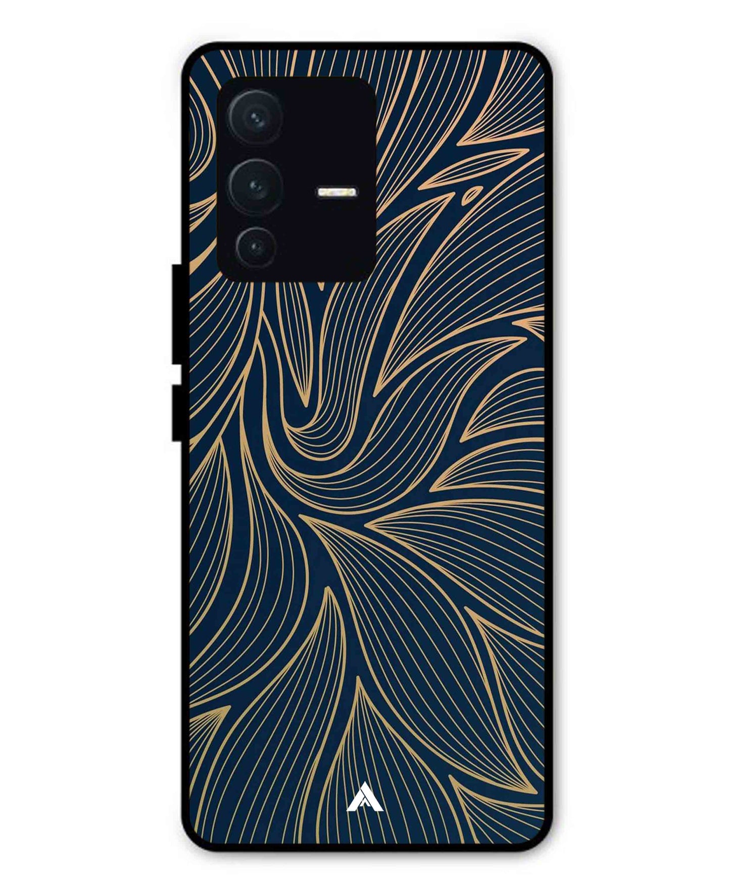 Stripe Pattern 18 Metal Back Cover Phone Case for Vivo v23 Pro