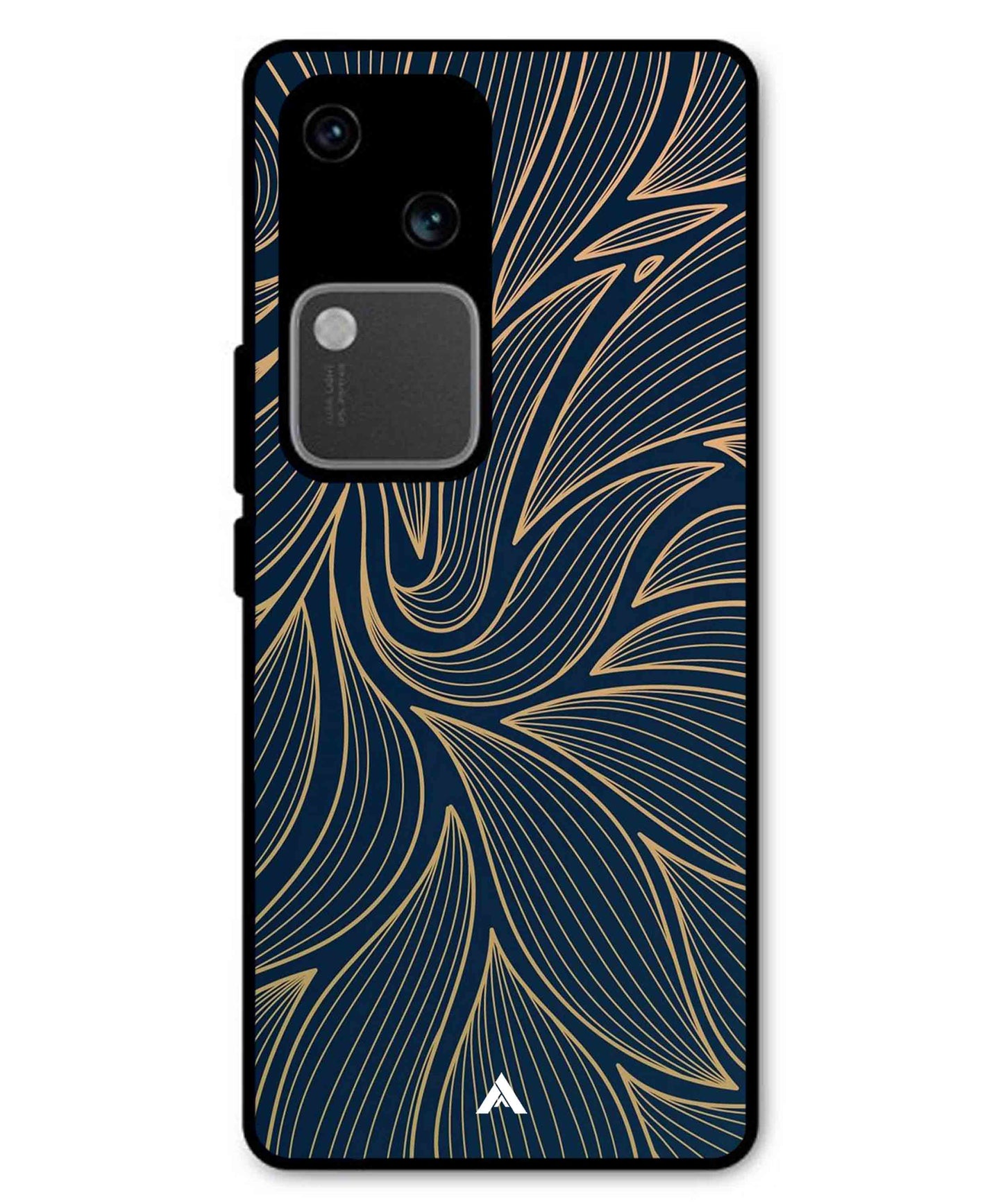 Stripe Pattern 18 Metal Back Cover Phone Case for Vivo v30