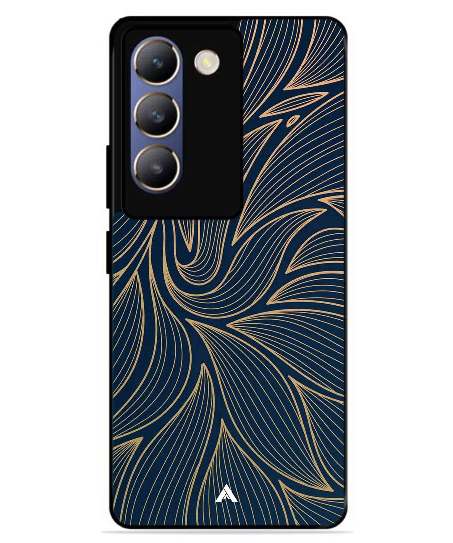Stripe Pattern 18 Metal Back Cover Phone Case for Vivo v30 Lite