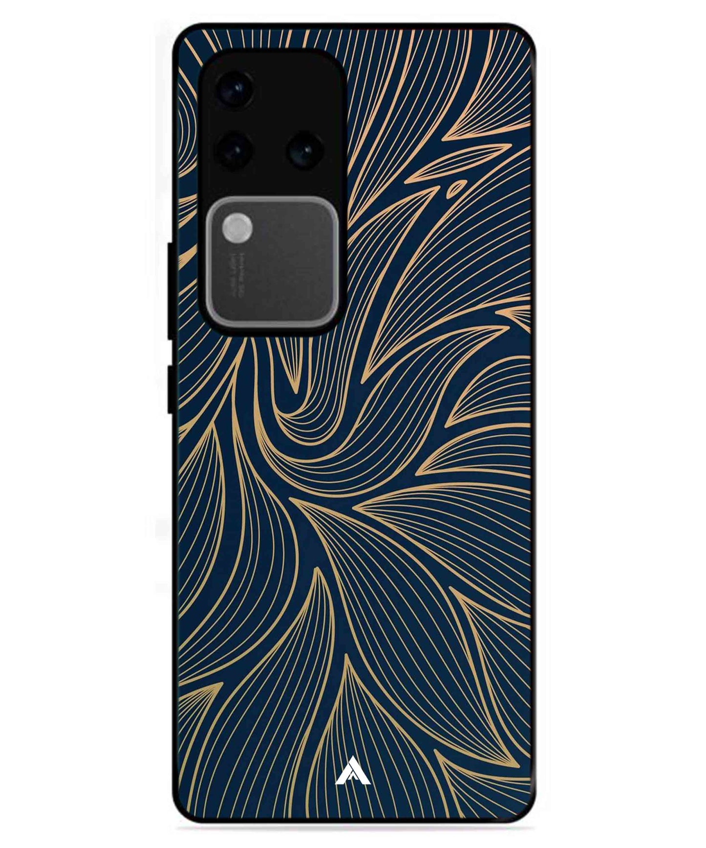 Stripe Pattern 18 Metal Back Cover Phone Case for Vivo v30 Pro