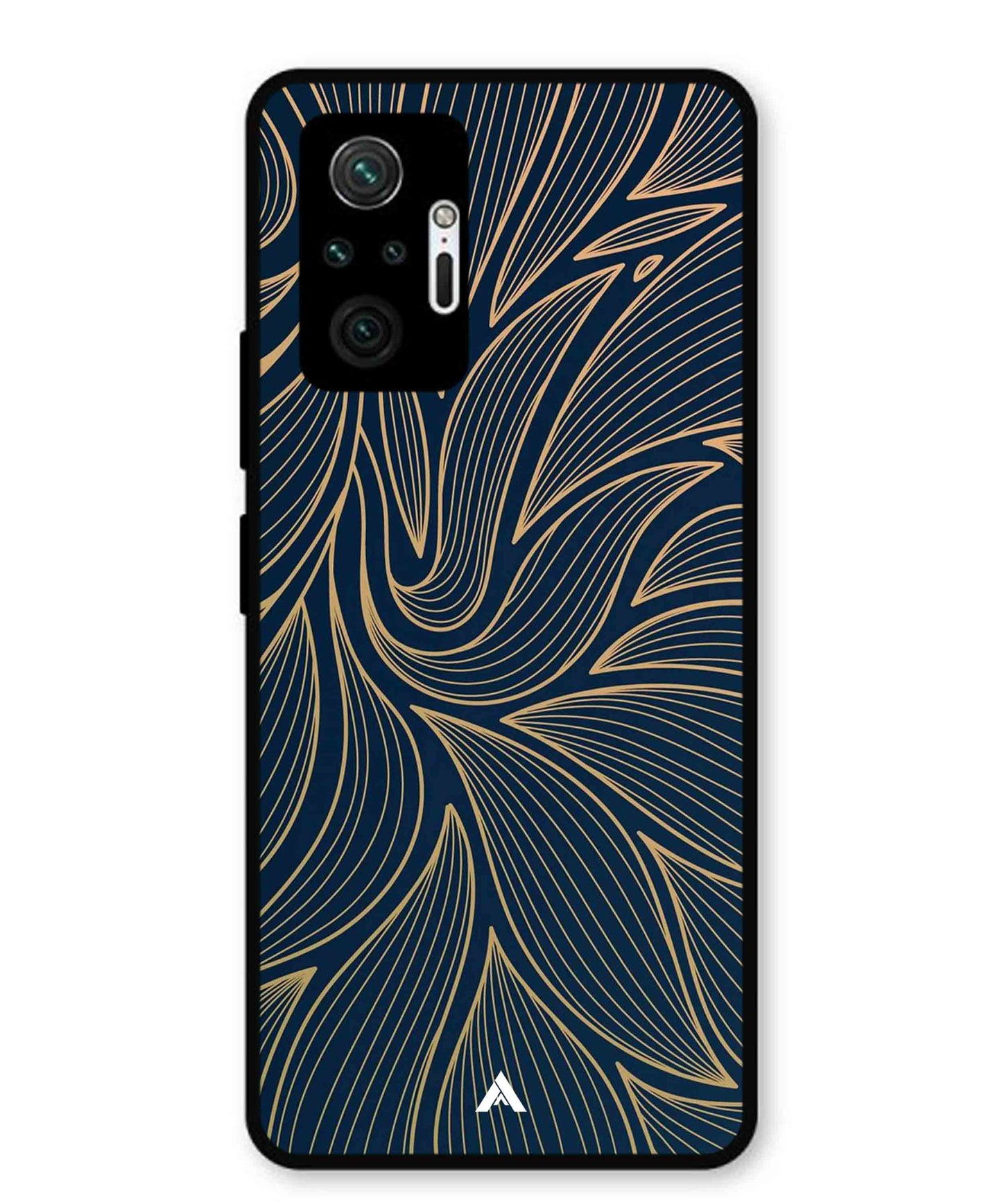 Stripe Pattern 18 Metal Back Cover Phone Case for Xiaomi Redmi Note 10 Pro