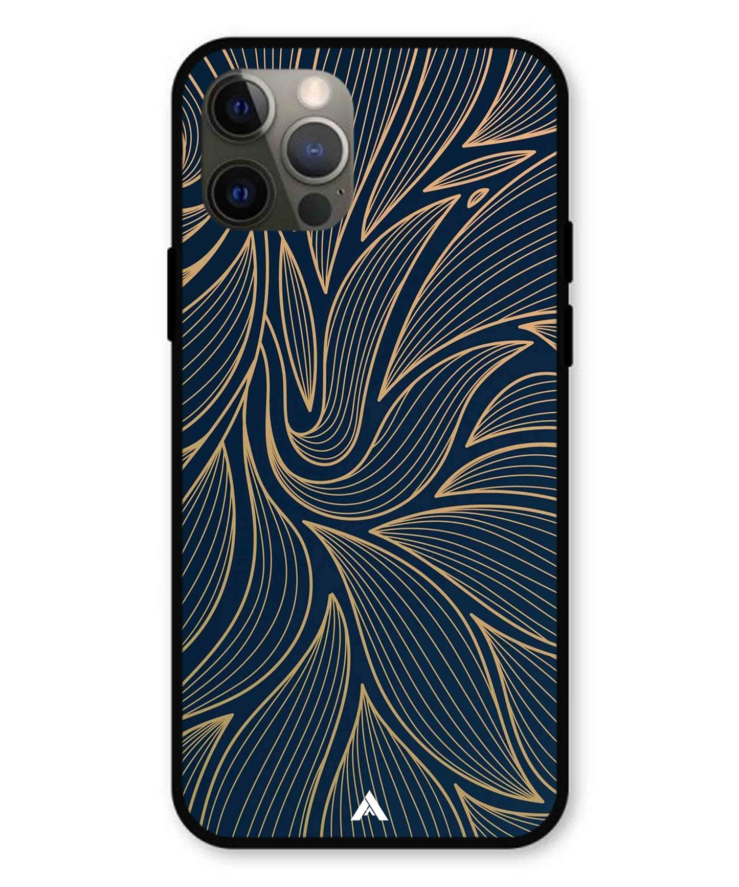 Stripe Pattern 18 Metal Back Cover Phone Case for iPhone 12 Pro