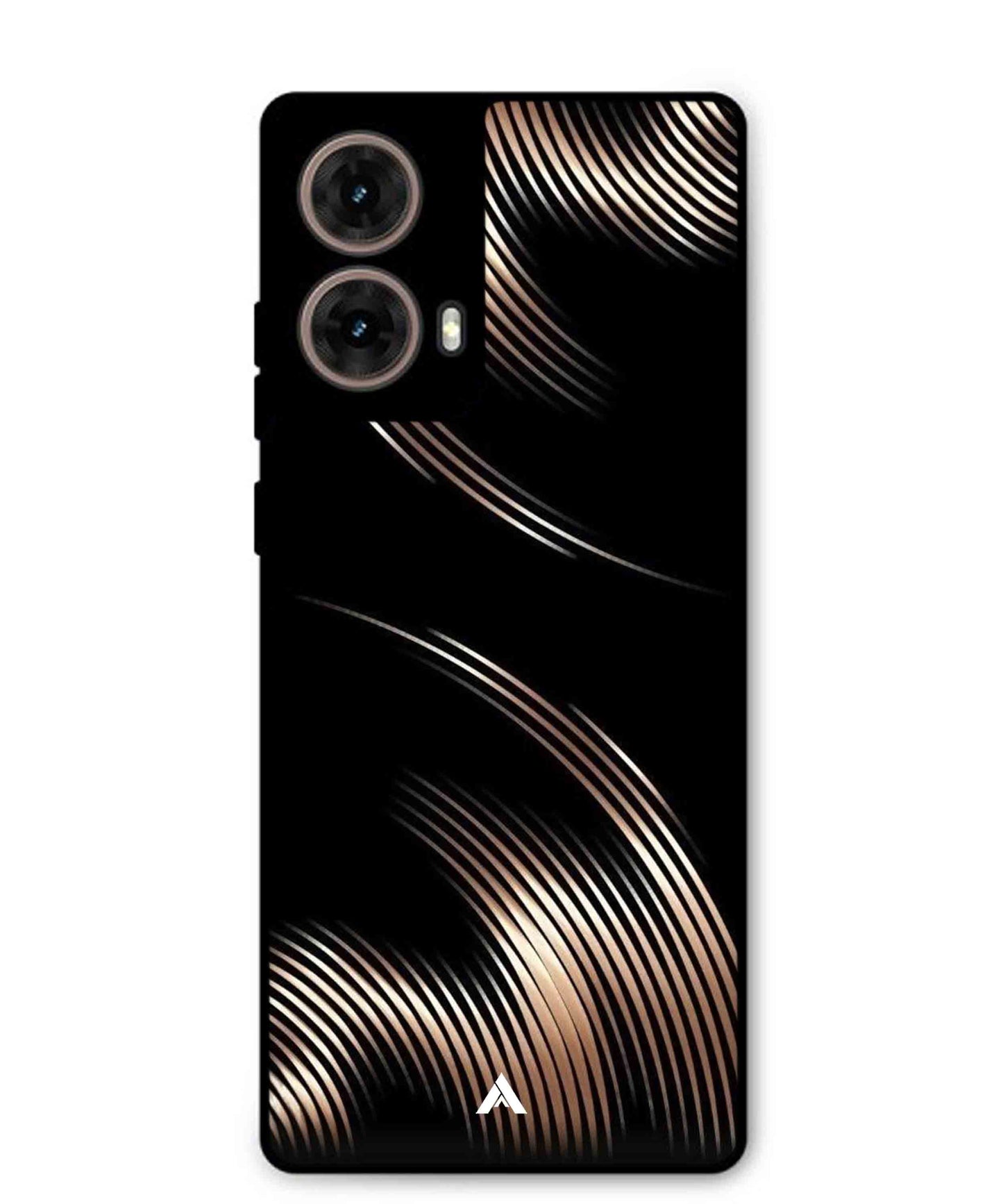 Stripe Pattern 1 Metal Back Cover Phone Case for Moto Edge 50 Fusion