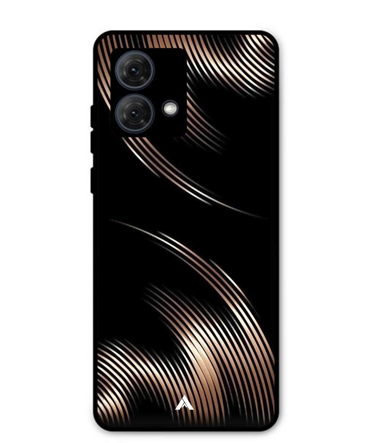 Stripe Pattern 1 Metal Back Cover Phone Case for Moto G84