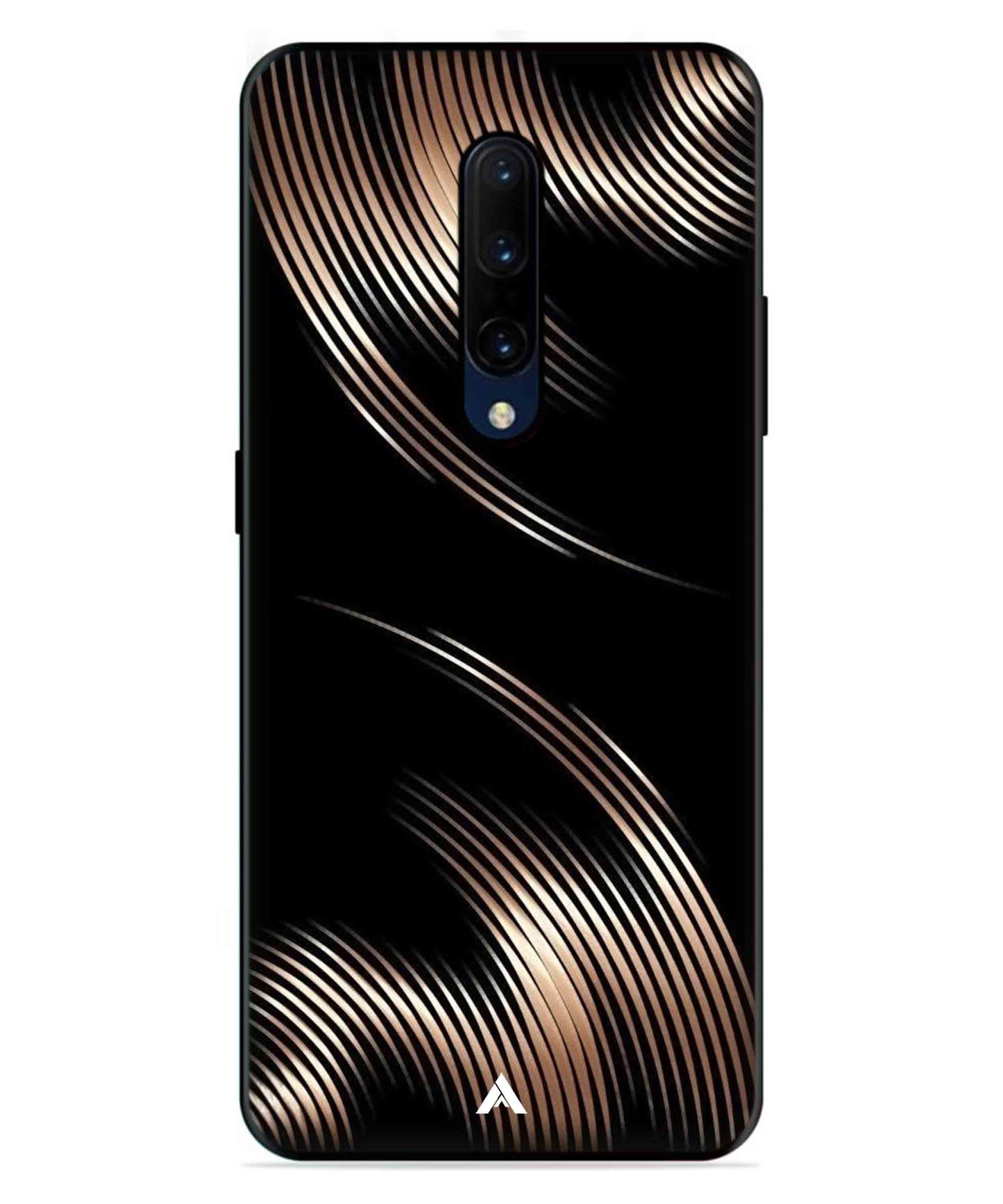 Stripe Pattern 1 Metal Back Cover Phone Case for Oneplus 7 Pro