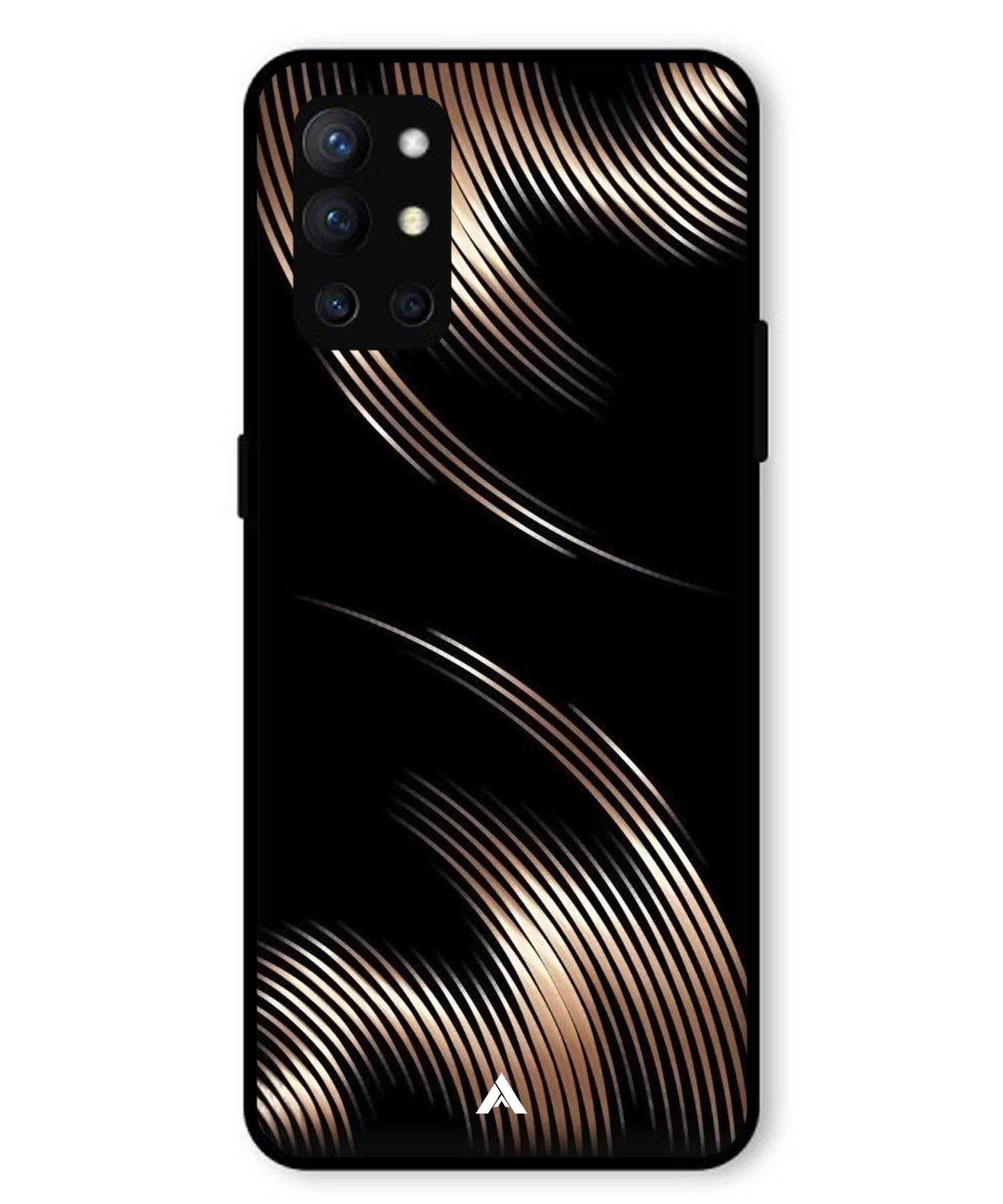 Stripe Pattern 1 Metal Back Cover Phone Case for Oneplus 9R