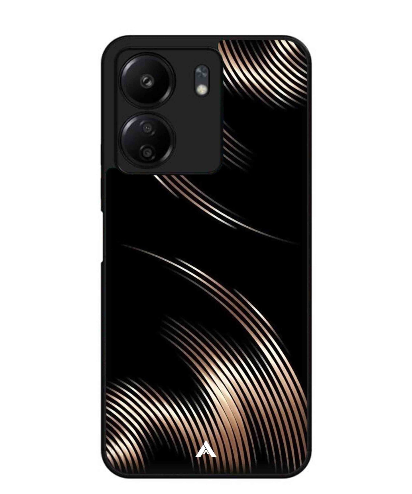 Stripe Pattern 1 Metal Back Cover Phone Case for Poco C65