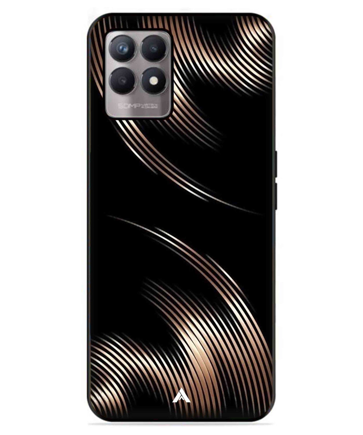 Stripe Pattern 1 Metal Back Cover Phone Case for Realme 8i