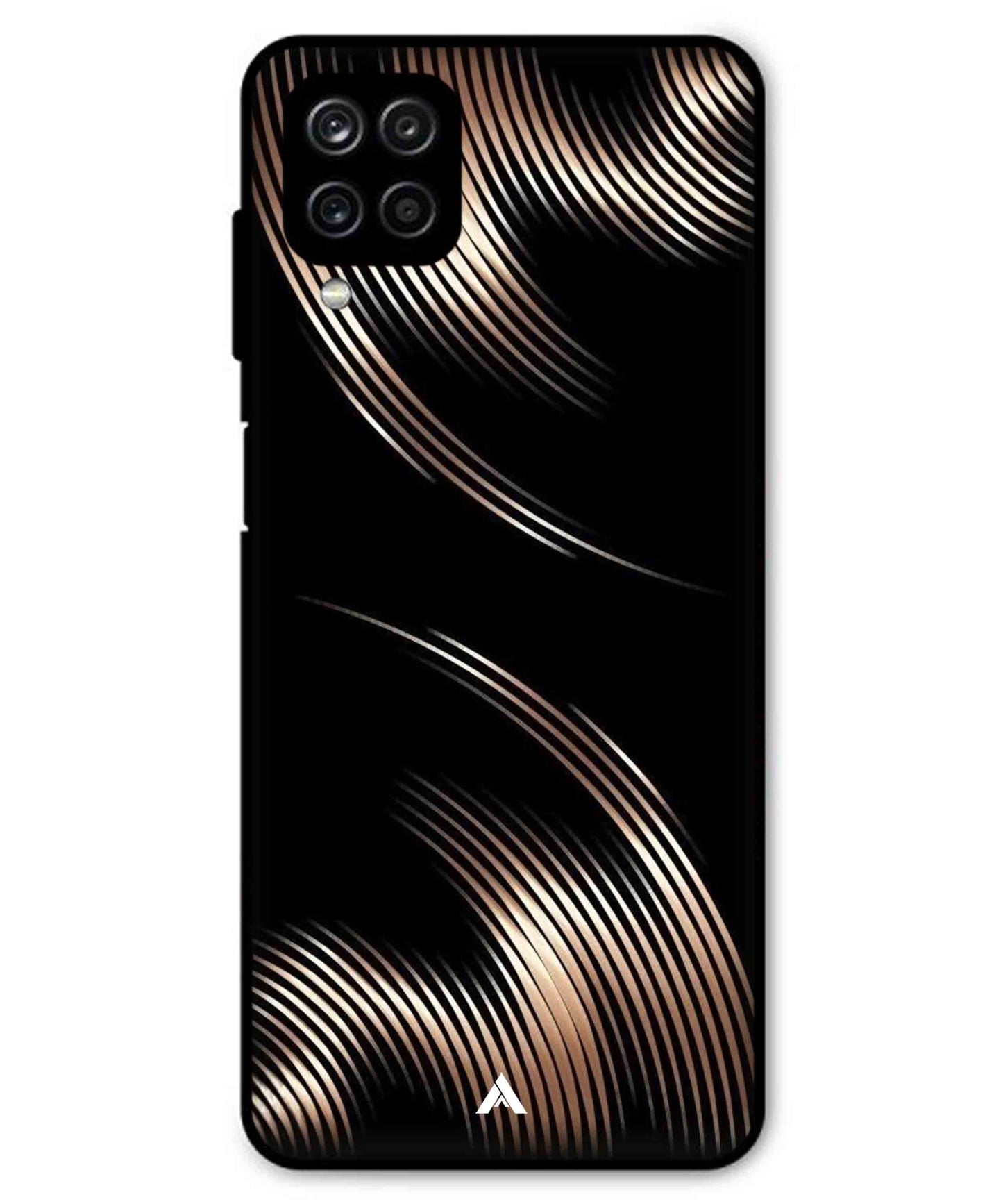 Stripe Pattern 1 Metal Back Cover Phone Case for Samsung Galaxy A12