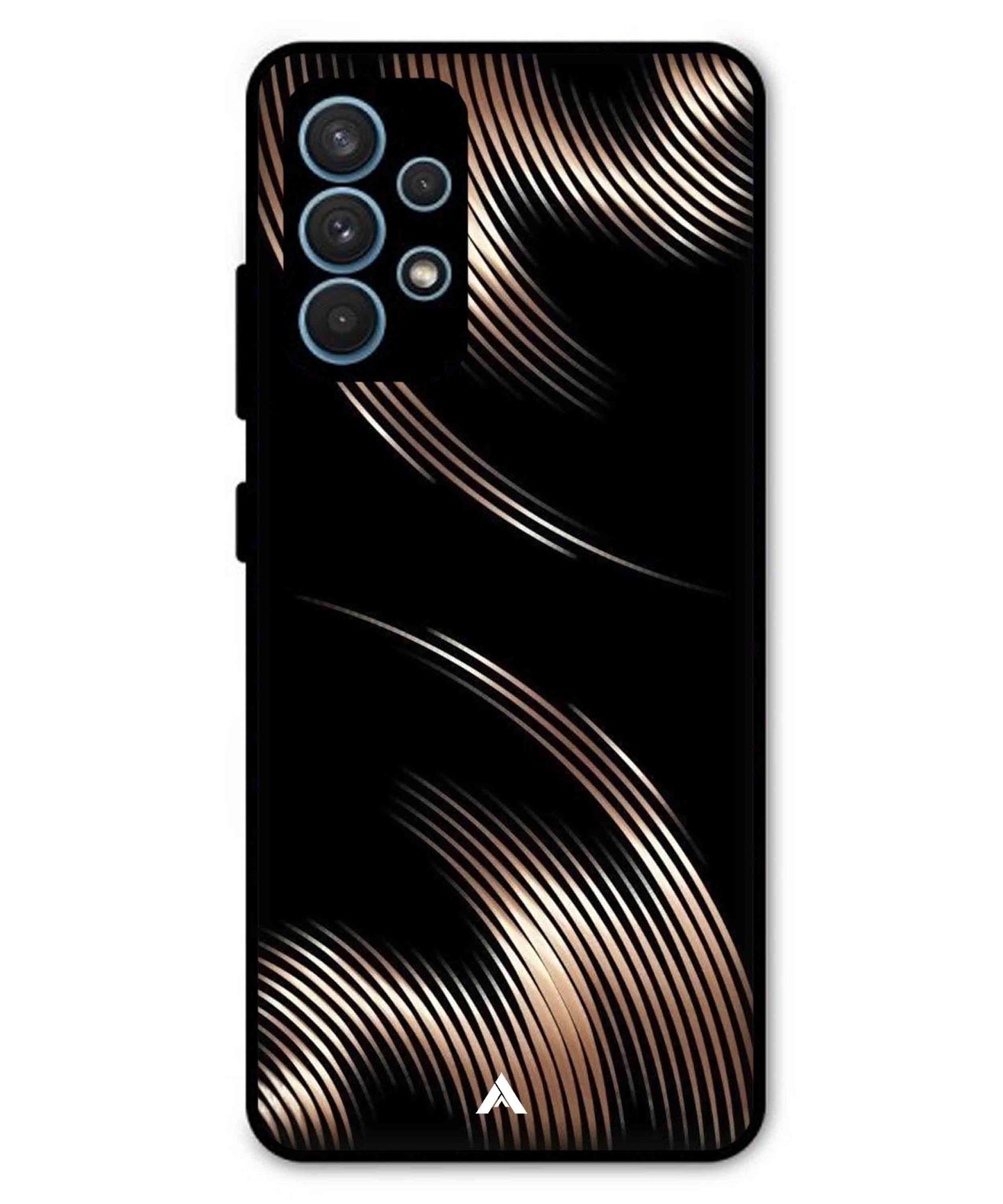 Stripe Pattern 1 Metal Back Cover Phone Case for Samsung Galaxy A32 5G