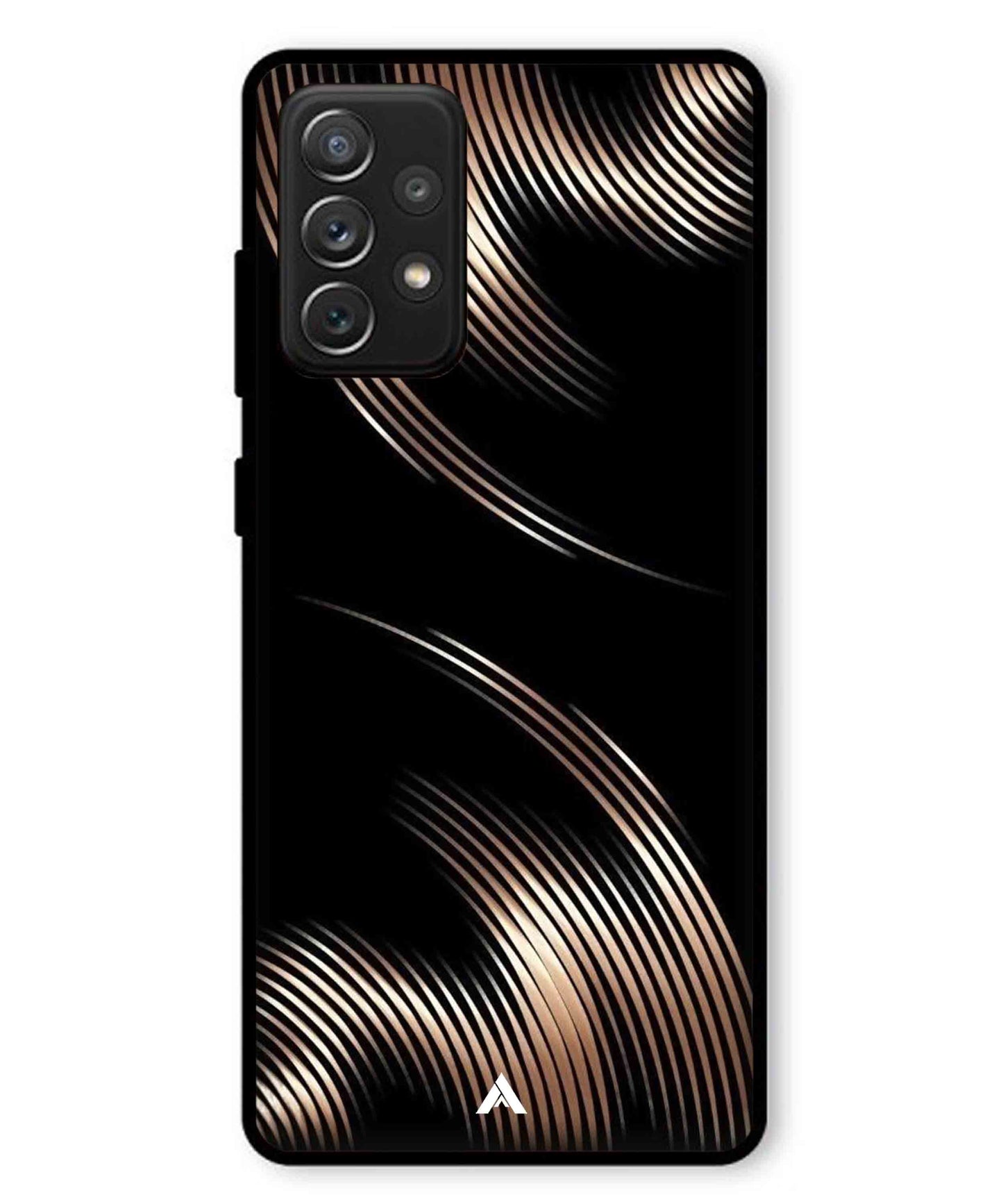 Stripe Pattern 1 Metal Back Cover Phone Case for Samsung Galaxy A72