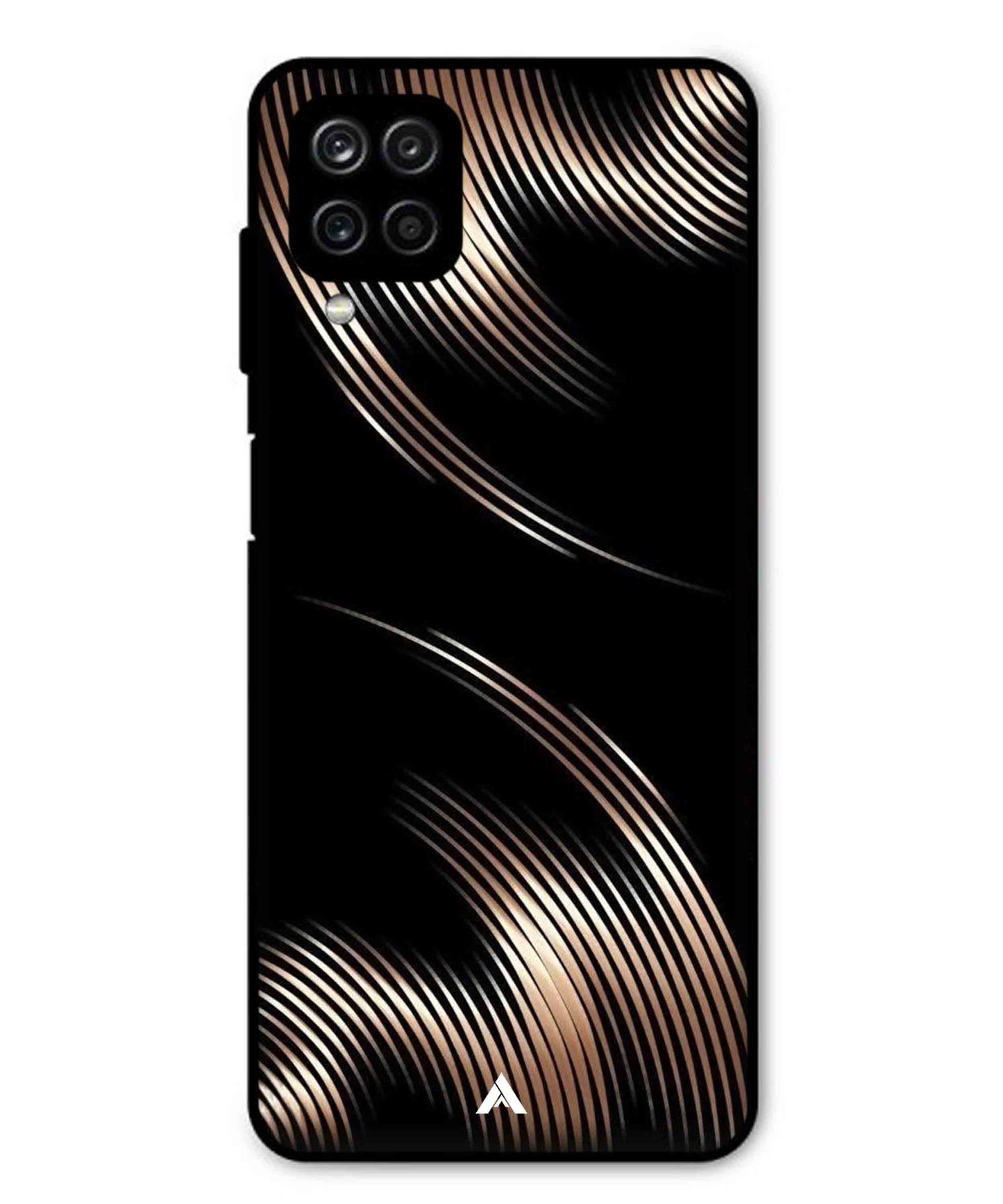 Stripe Pattern 1 Metal Back Cover Phone Case for Samsung Galaxy F12