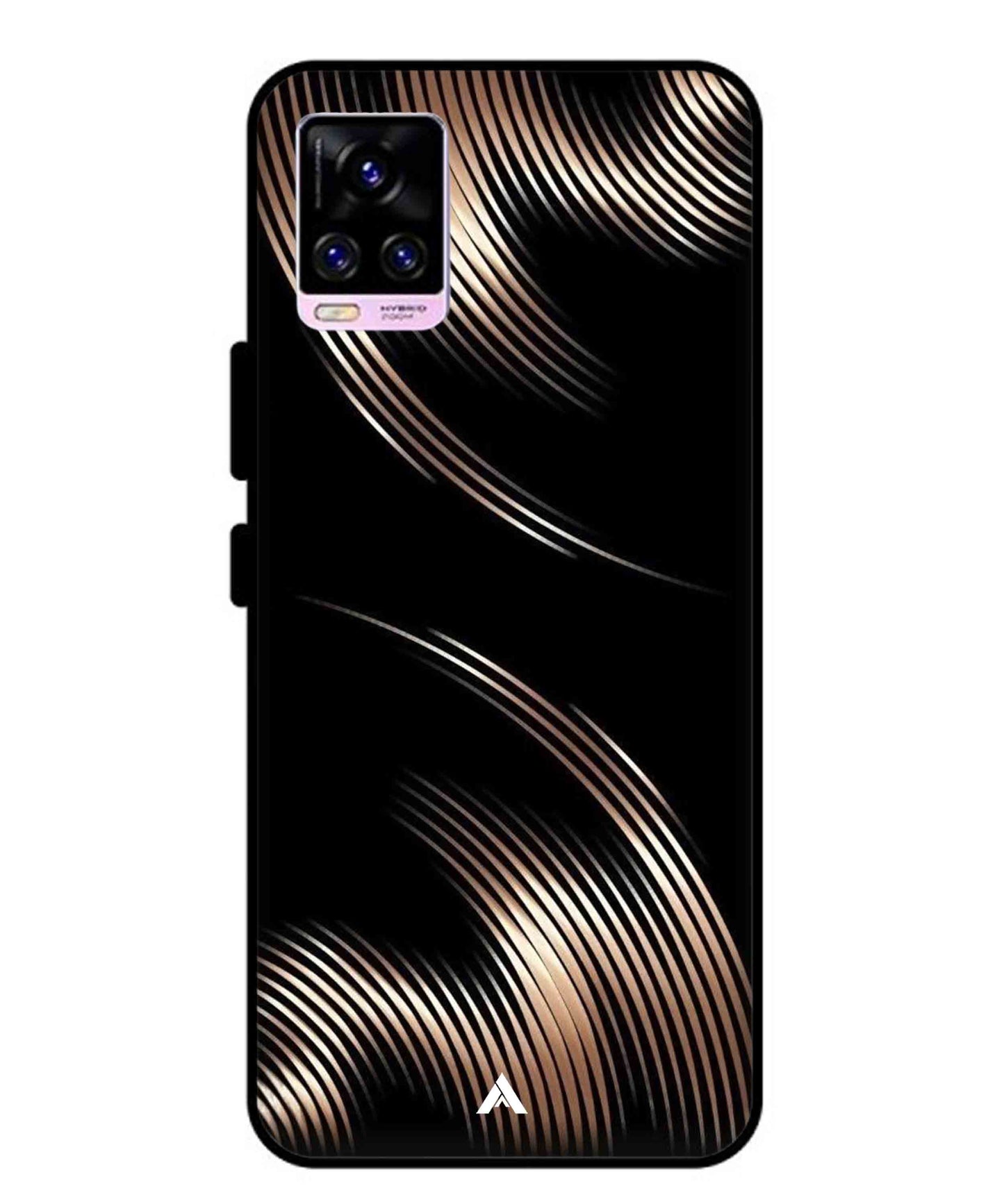 Stripe Pattern 1 Metal Back Cover Phone Case for Vivo v20 Pro