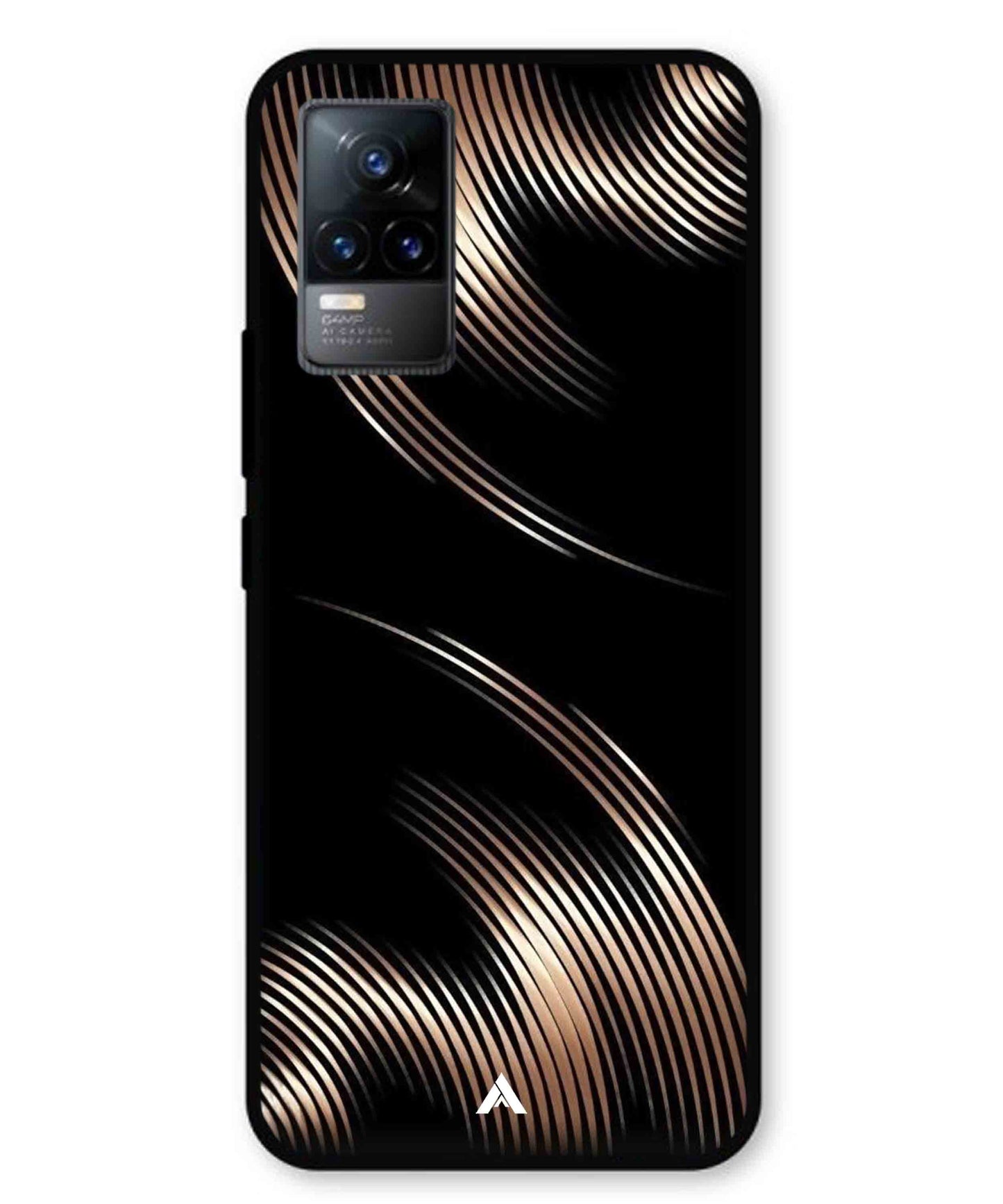 Stripe Pattern 1 Metal Back Cover Phone Case for Vivo v21e 4G
