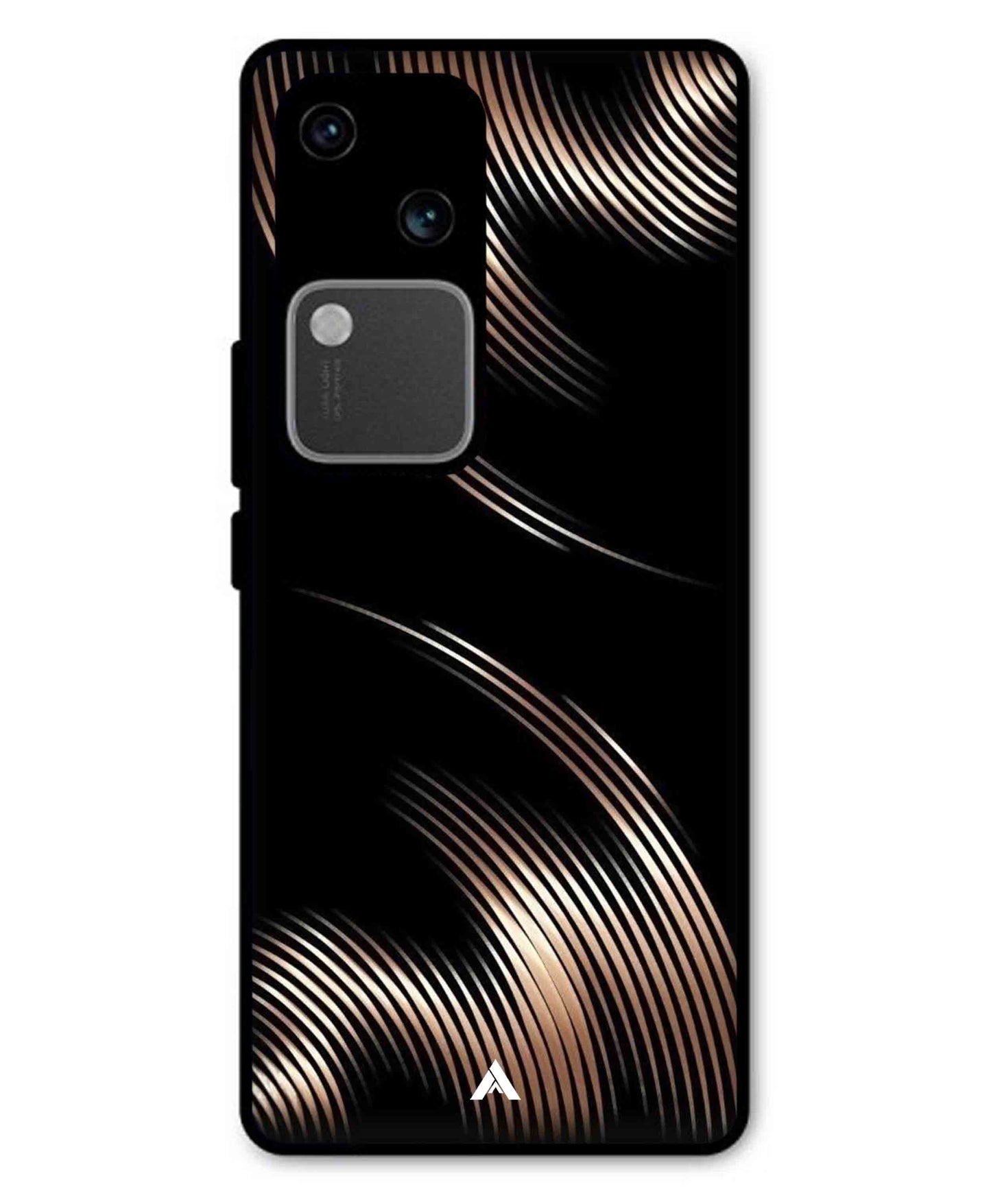 Stripe Pattern 1 Metal Back Cover Phone Case for Vivo v30