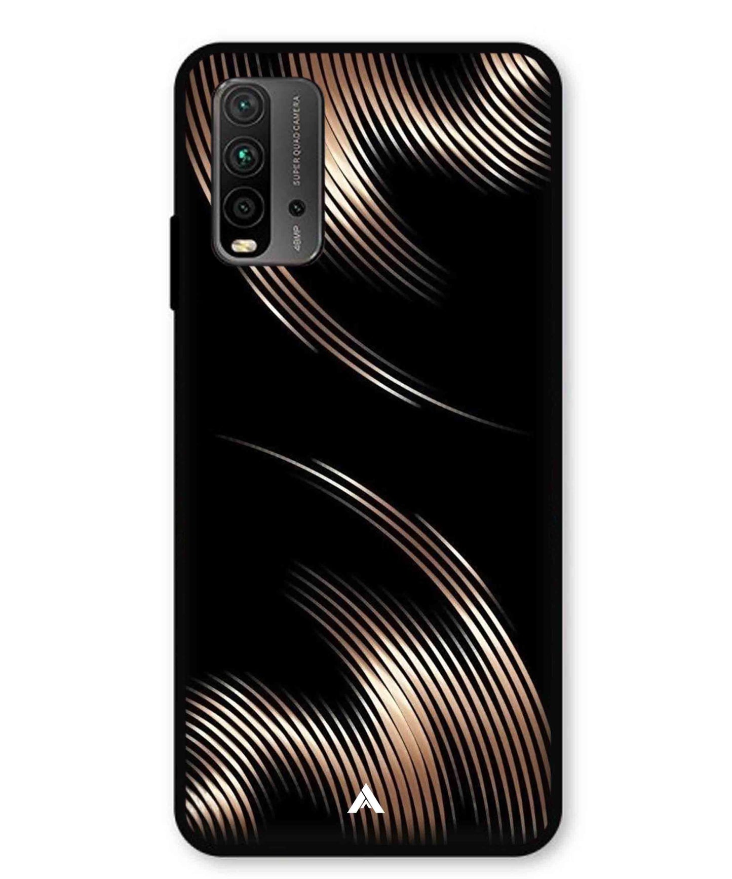 Stripe Pattern 1 Metal Back Cover Phone Case for Xiaomi Redmi 9 Power