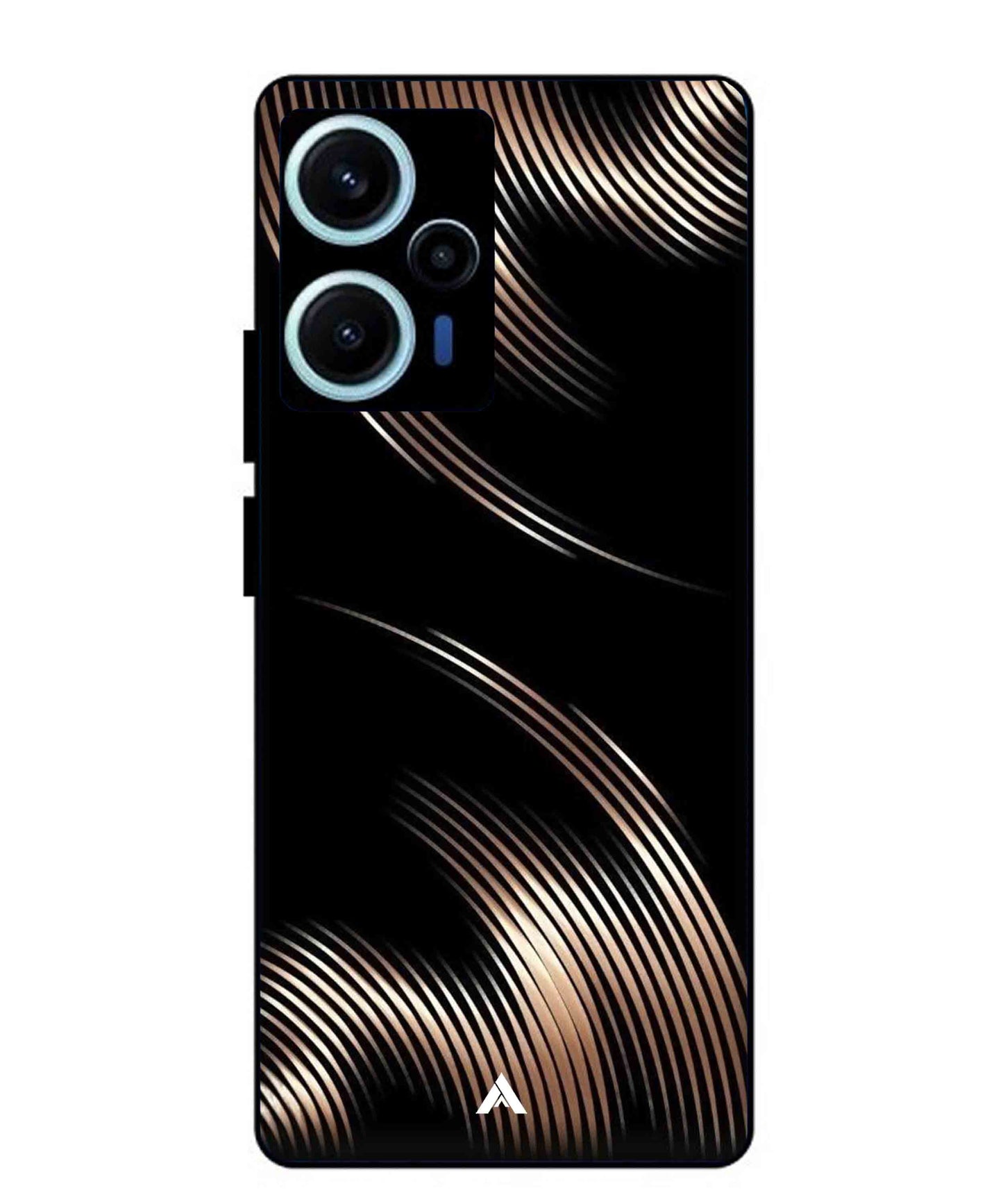 Stripe Pattern 1 Metal Back Cover Phone Case for Xiaomi Redmi Note 12 Turbo