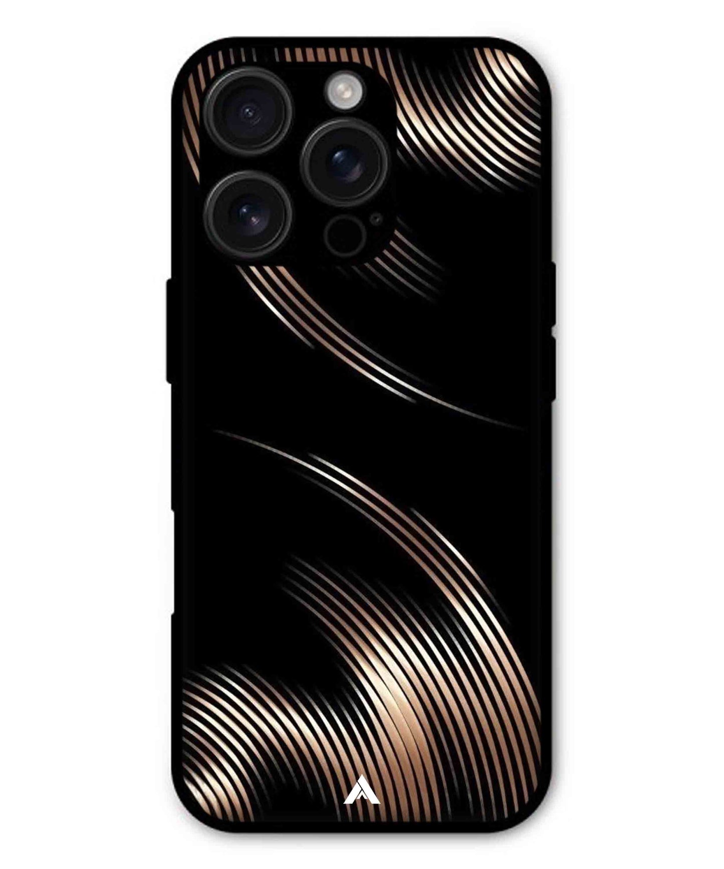 Stripe Pattern 1 Metal Back Cover Phone Case for iPhone 13 Pro