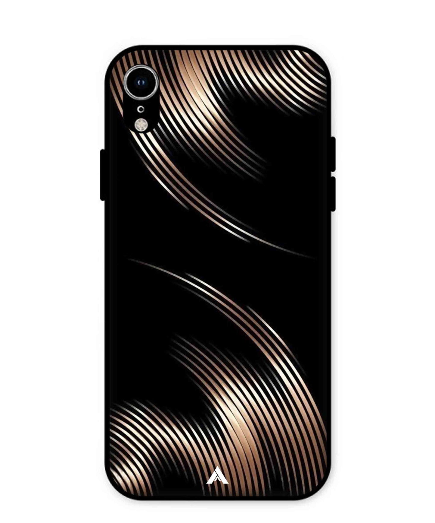 Stripe Pattern 1 Metal Back Cover Phone Case for iPhone Xr
