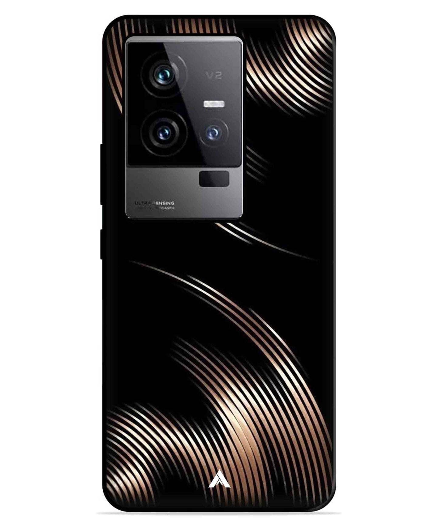 Stripe Pattern 1 Metal Back Cover Phone Case for iQOO 11