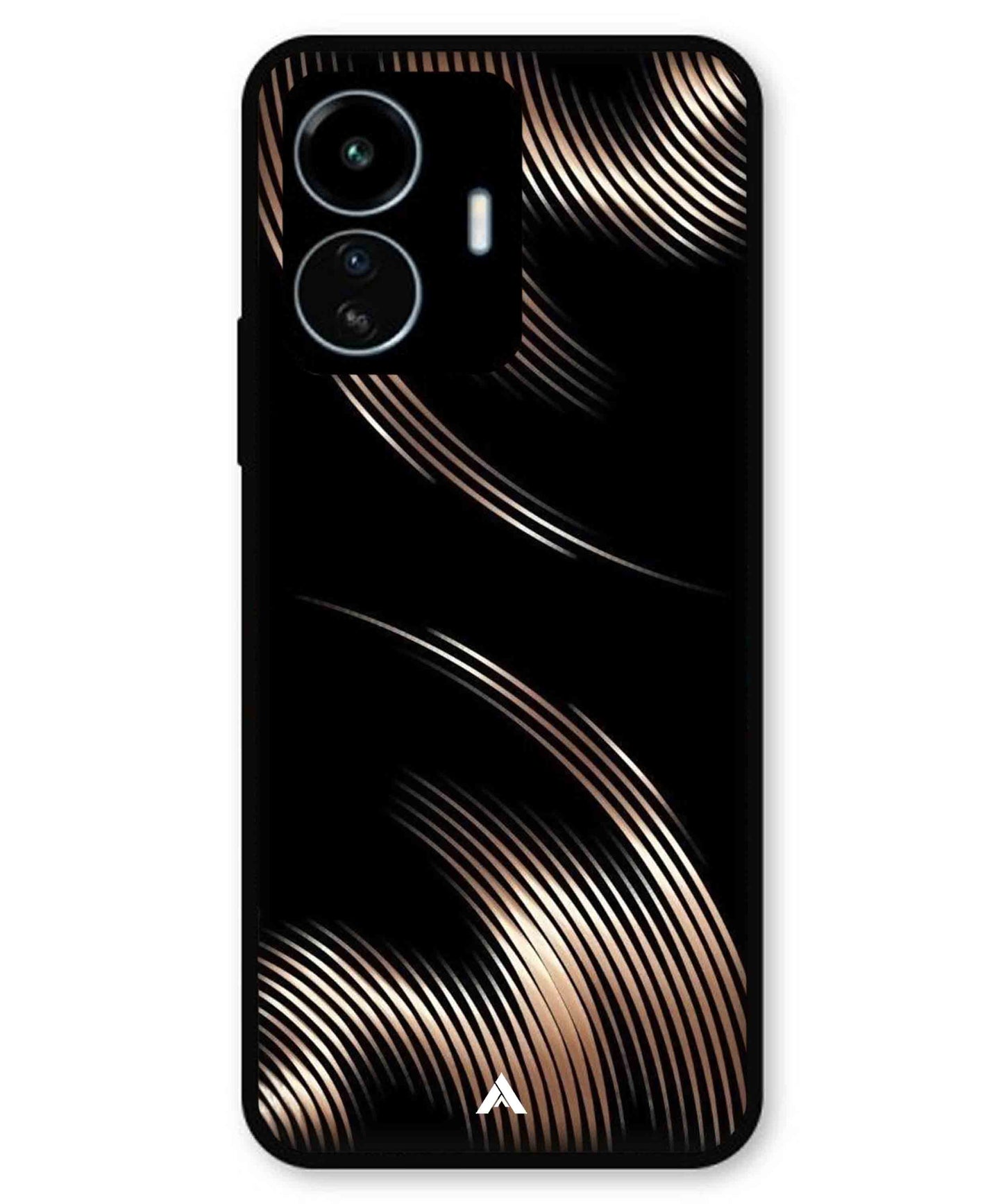 Stripe Pattern 1 Metal Back Cover Phone Case for iQOO Z6 Lite