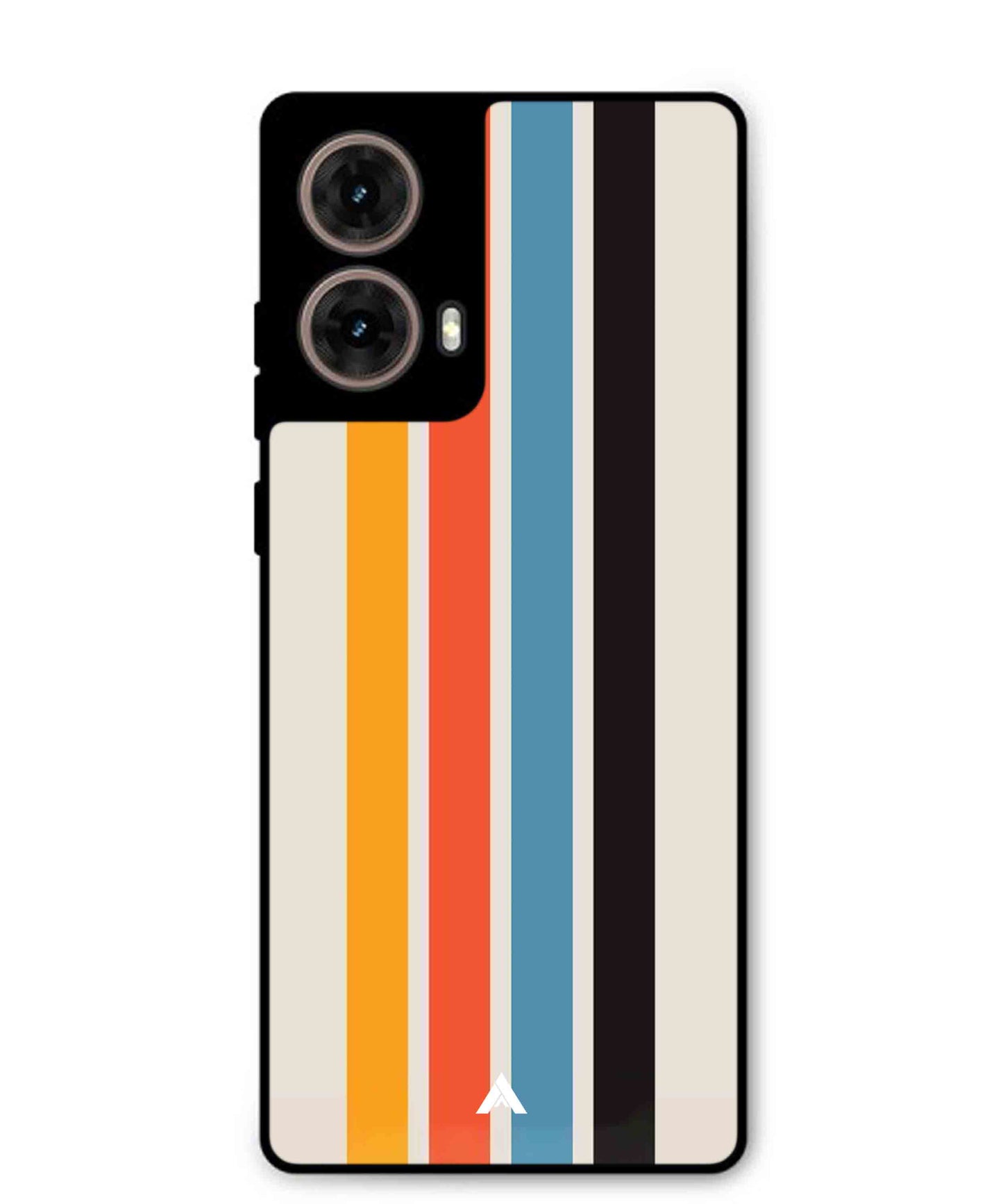 Stripe Pattern 2 Metal Back Cover Phone Case for Moto Edge 50 Fusion