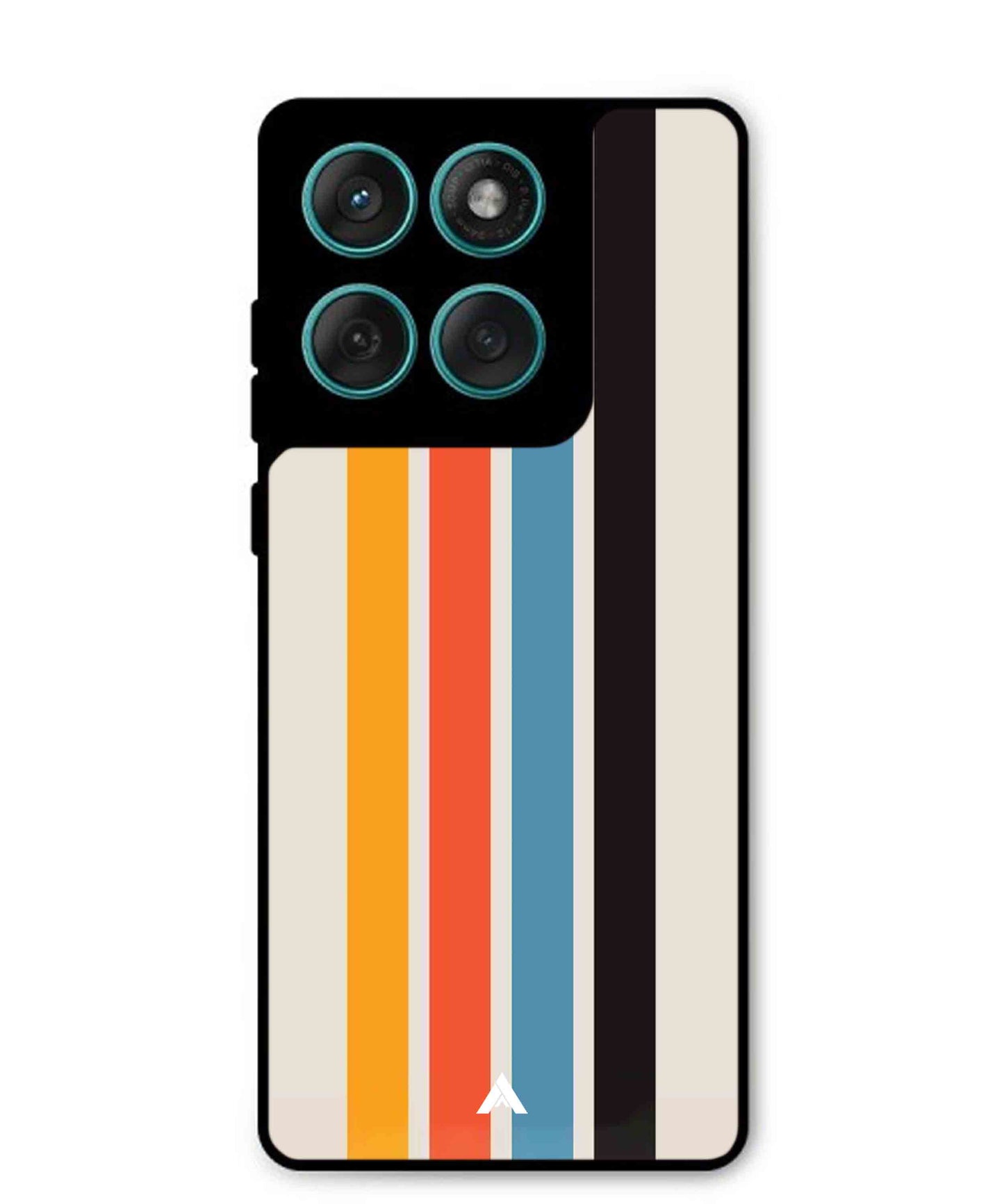 Stripe Pattern 2 Metal Back Cover Phone Case for Moto Edge 60 Fusion
