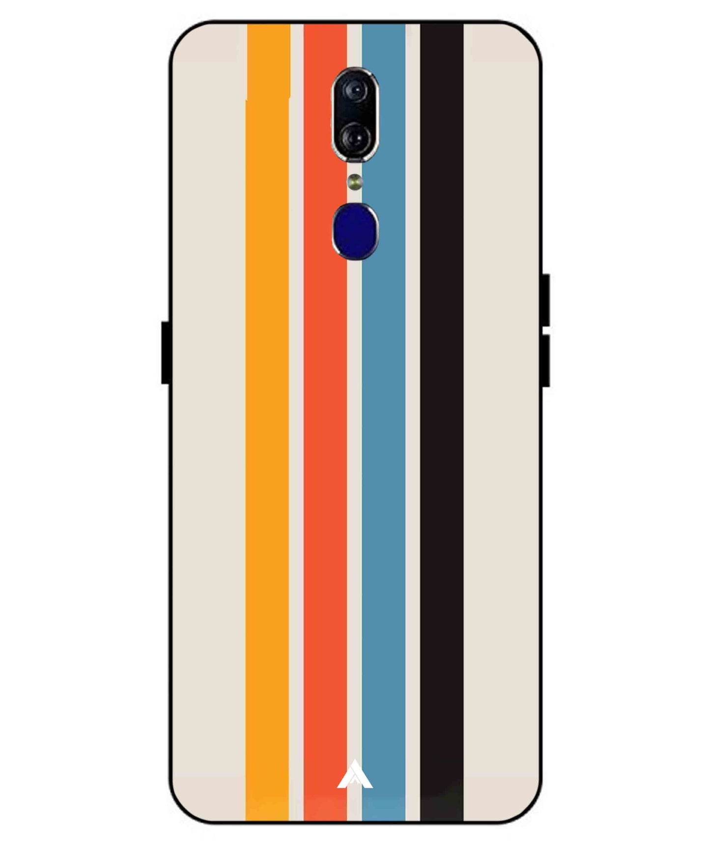 Stripe Pattern 2 Metal Back Cover Phone Case for Oppo F11