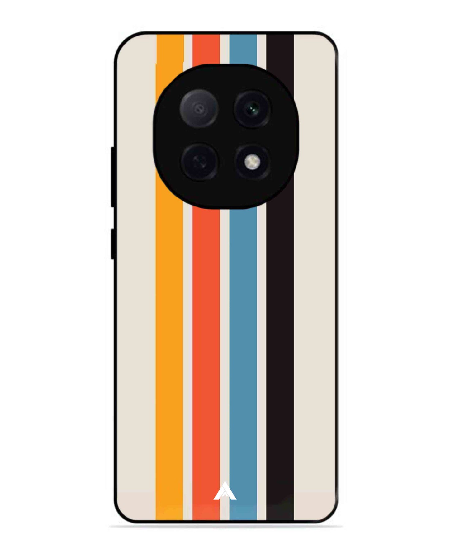 Stripe Pattern 2 Metal Back Cover Phone Case for Oppo F29 Pro