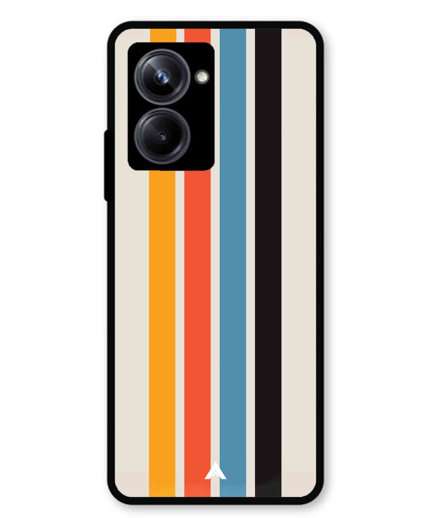 Stripe Pattern 2 Metal Back Cover Phone Case for Realme 10 Pro