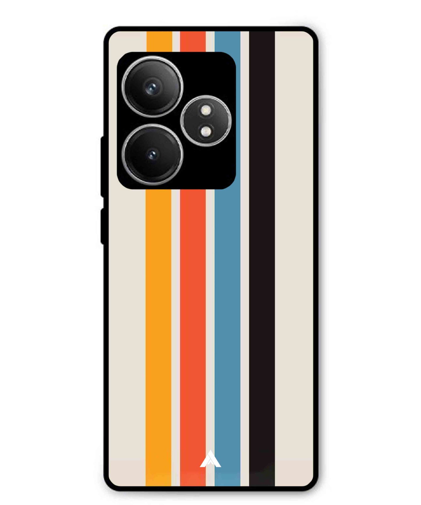 Stripe Pattern 2 Metal Back Cover Phone Case for Realme GT 6T
